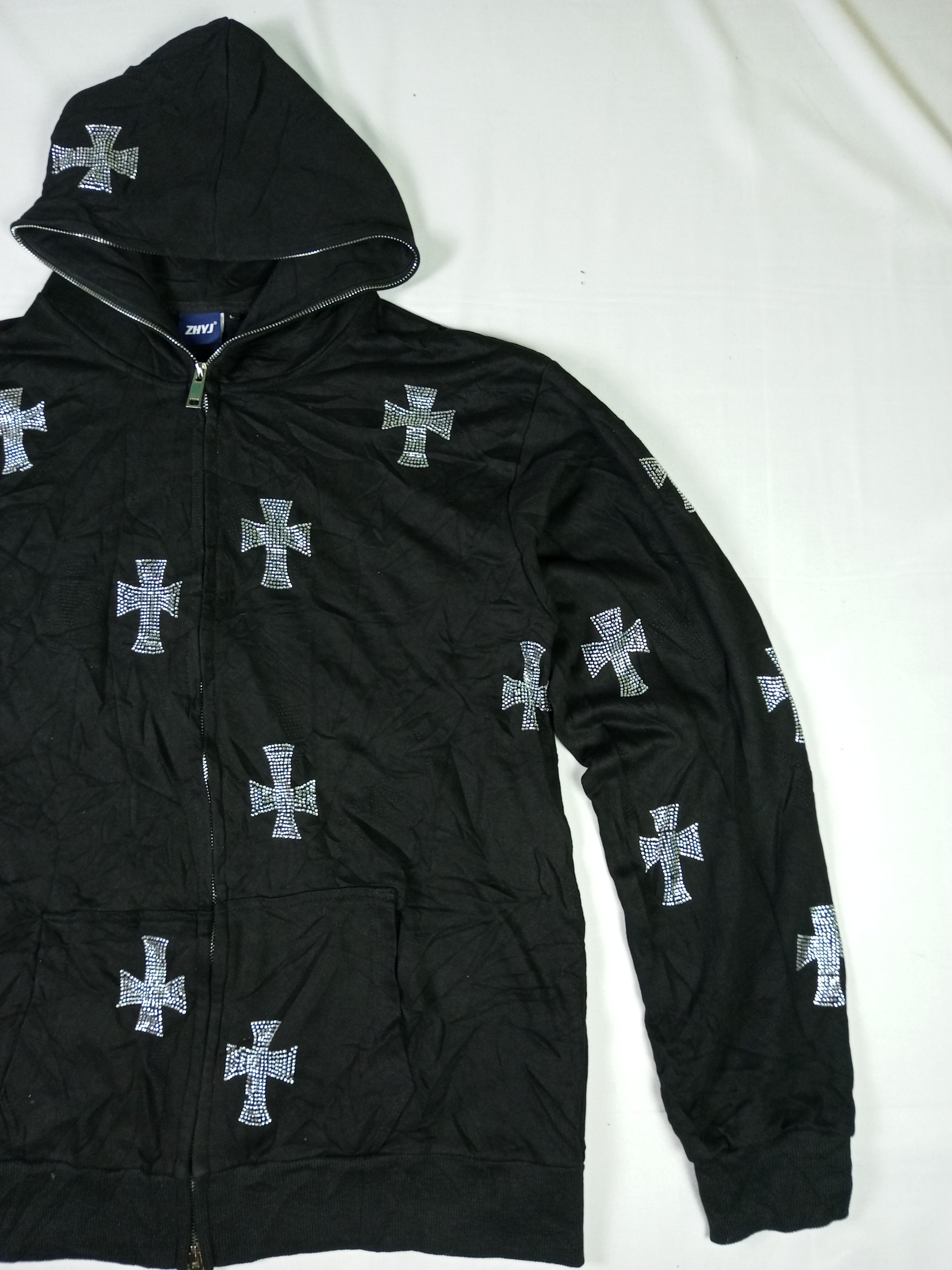 If Six Was Nine ZHYZ Cross Pattern Black Full Over Zip Hoodie CH Style Size US L / EU 52-54 / 3 - 4 Thumbnail