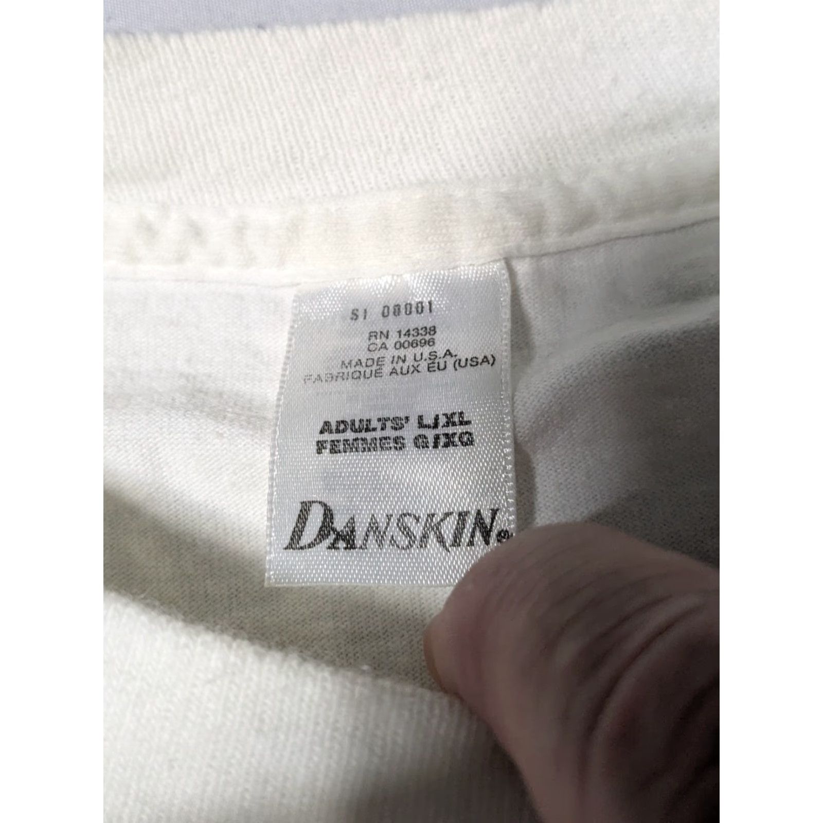 Vintage VINTAGE Danskin White TROPICAL ART Single Stitch T-Shirt L/XL Girls Womens Mens Size L / US 10 / IT 46 - 7 Thumbnail