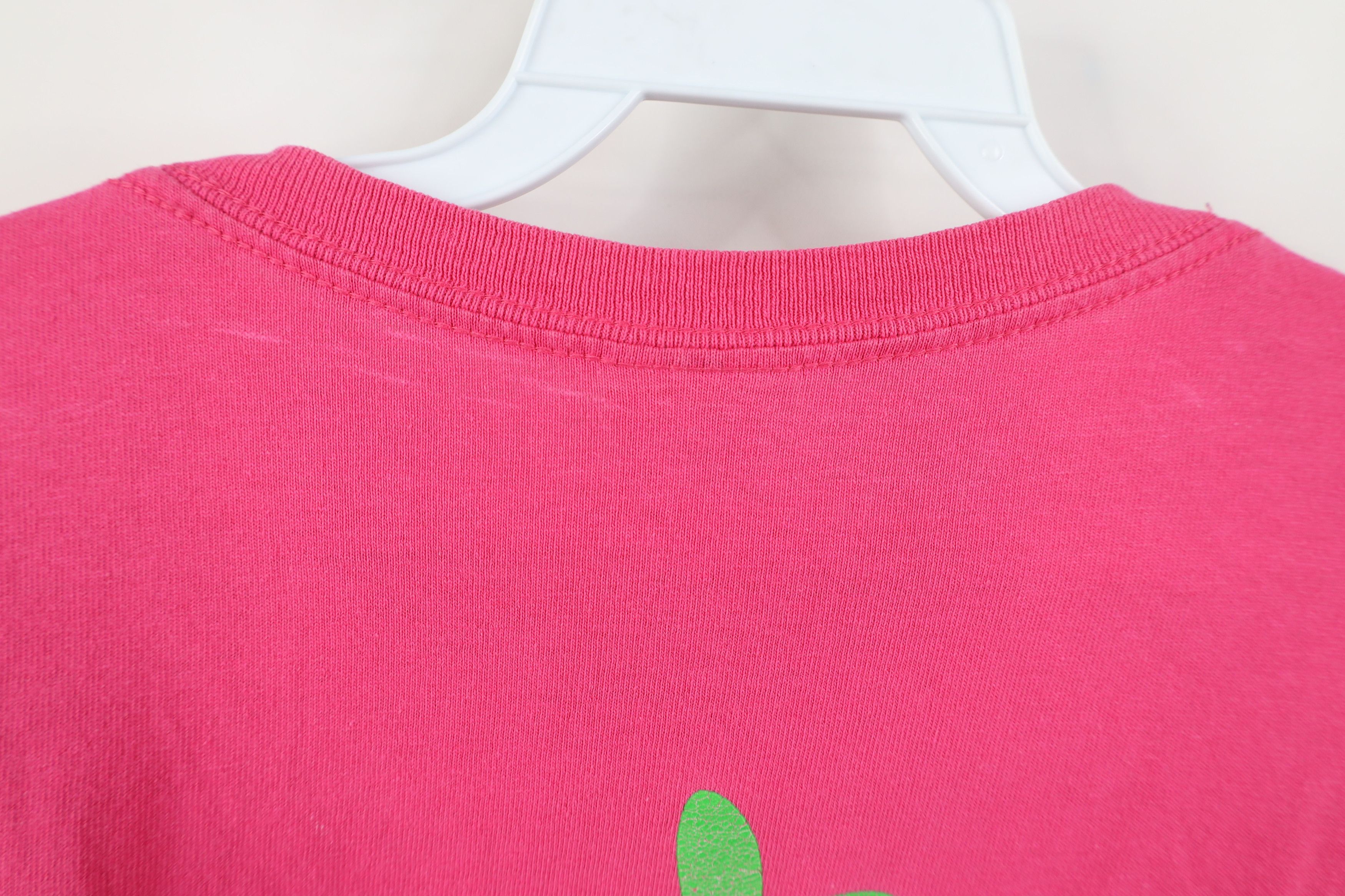 Vintage Vintage 90s Y2K Tupperware Butterfly T-Shirt Pink Cotton Size XXL / US 16-18 / IT 52-54 - 12 Thumbnail