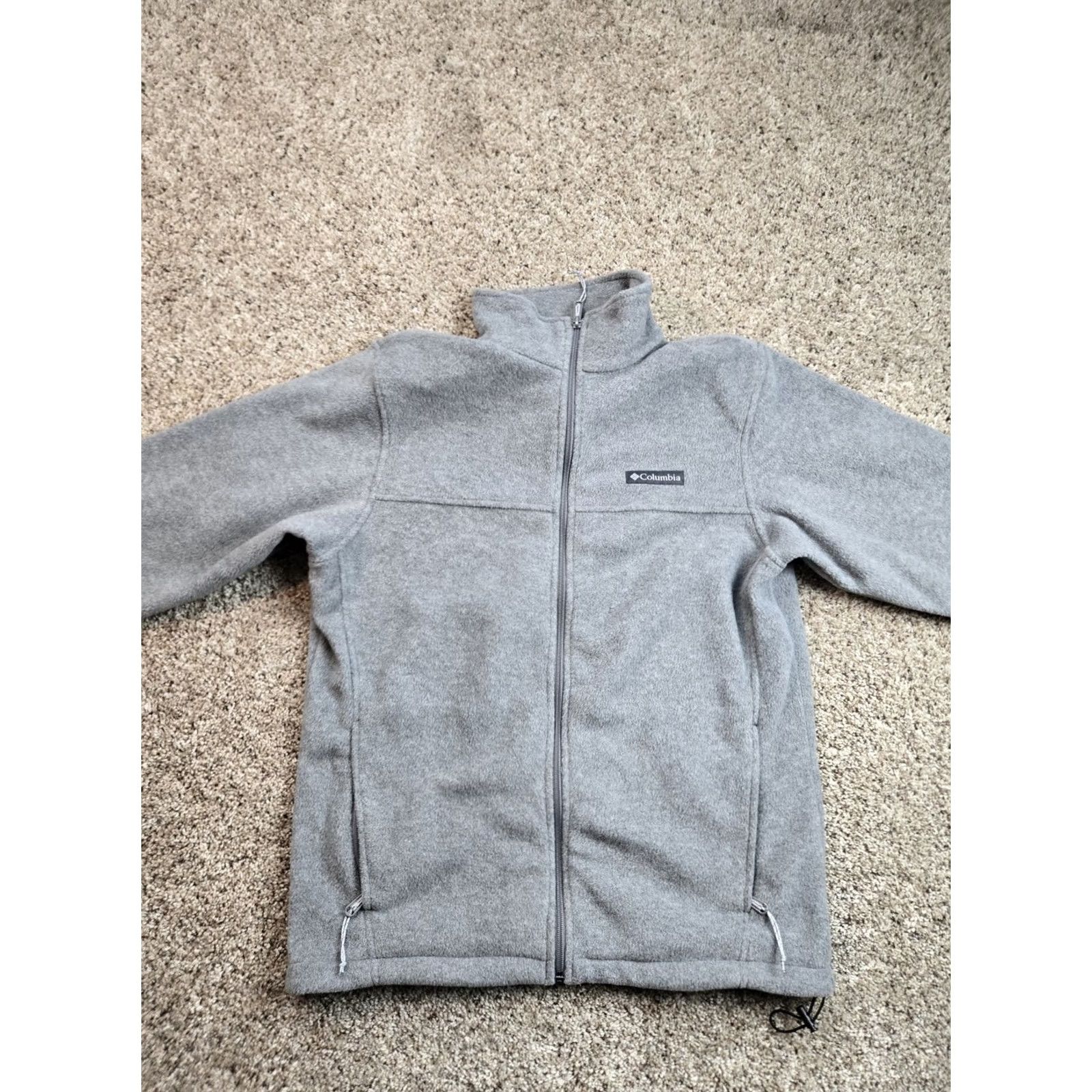 Vintage Columbia Fleece Jacket Mens M Gray Full Zip Outdoor Mock Neck Pockets Bomber Jacket Size US M / EU 48-50 / 2 - 3 Thumbnail
