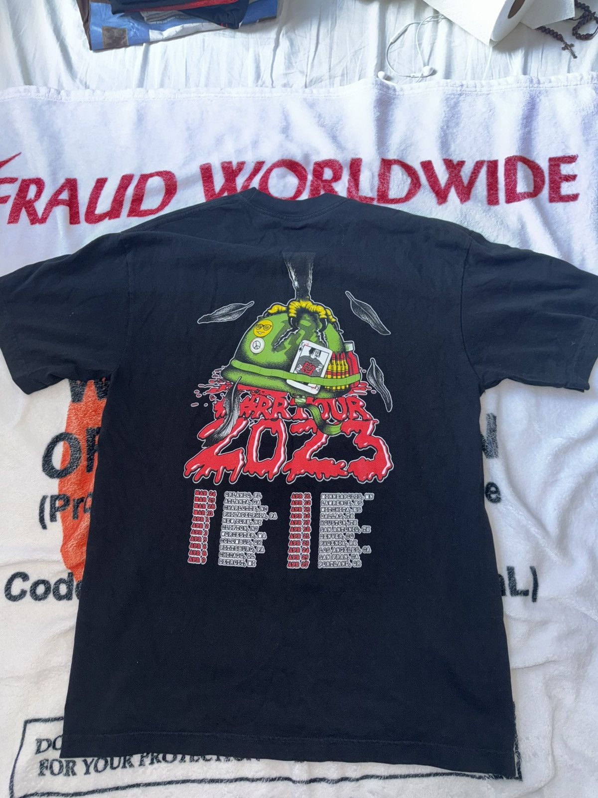 Playboi Carti Really Rich Kankan #RR Tour 2023 Exclusive Black Size US M / EU 48-50 / 2 - 2 Thumbnail