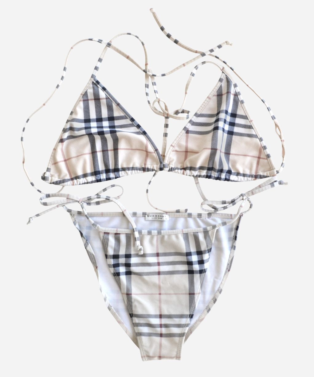 Burberry BURBERRY Suit Bra Bikini Top Check Vintage Swim Beachwear Size ONE SIZE - 2 Thumbnail