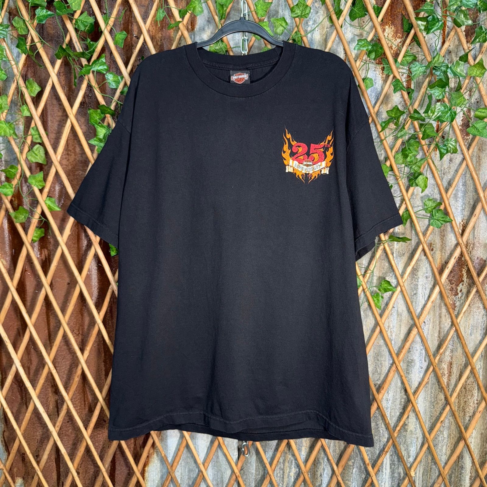 Harley Davidson Vintage Y2K Harley Davidson motorcycle 2000s flame t-shirt Size US XXL / EU 58 / 5 - 2 Thumbnail