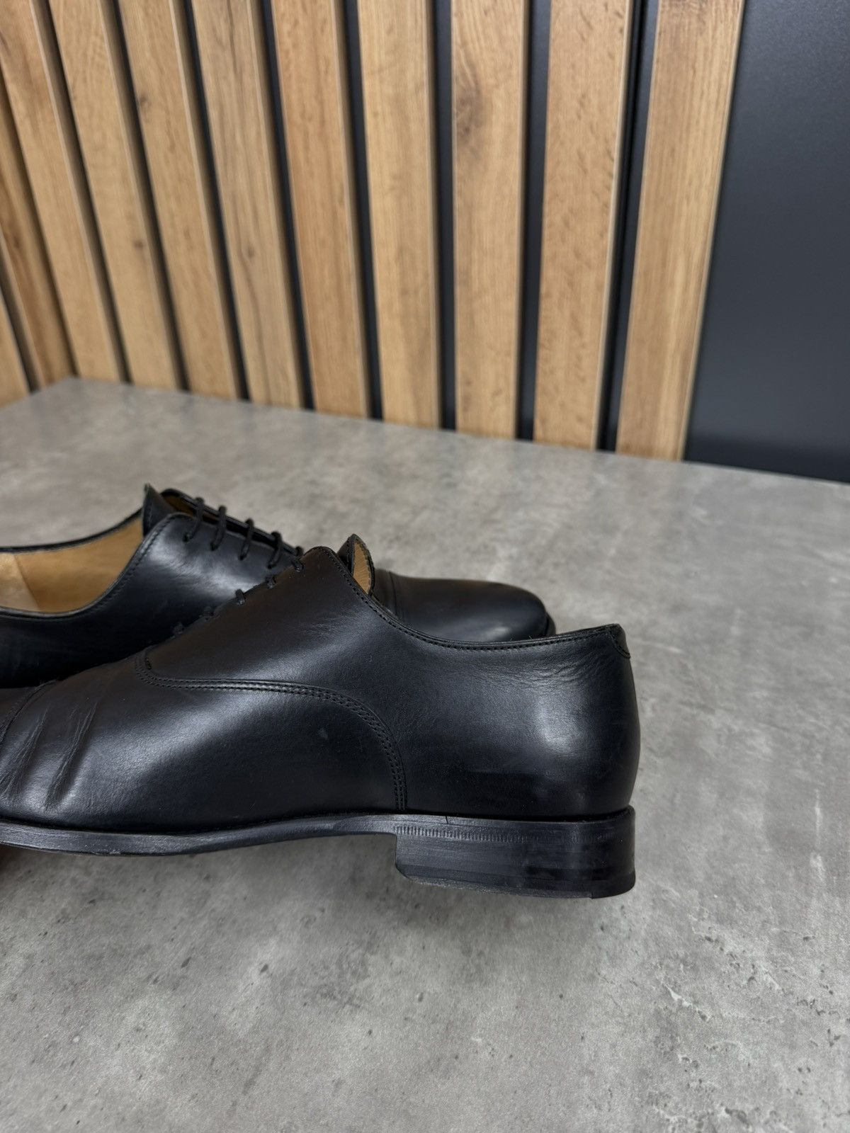 Suitsupply SuitSupply Black Cap Toe Oxford Shoes Leather Size 42 1/2 Size US 9.5 / EU 42-43 - 12 Thumbnail
