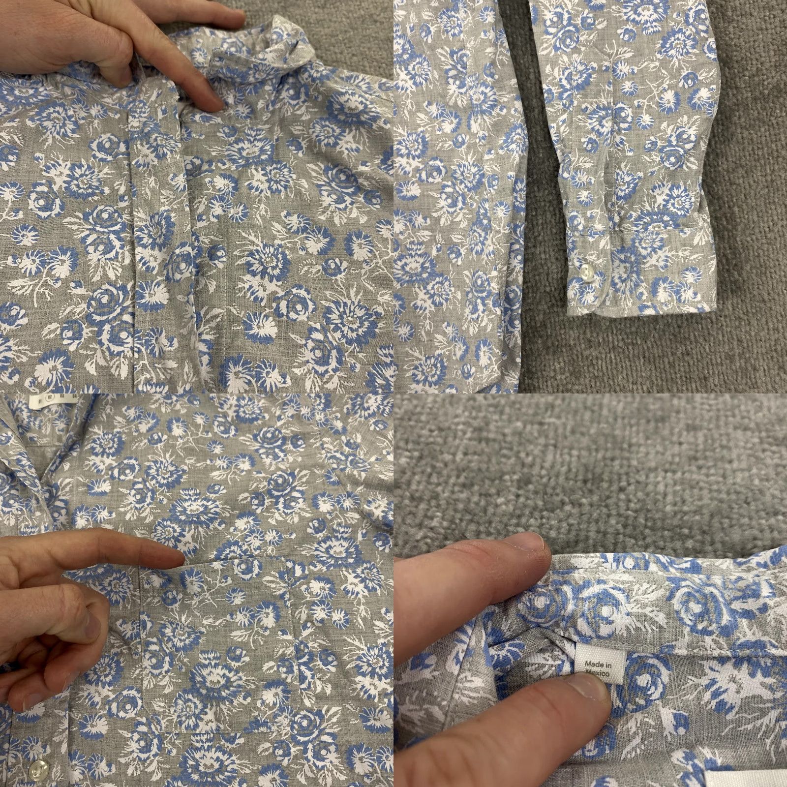 Frank & Eileen GRAYSON Shirt Womens Size 2 Small Floral The Hero Frank & Eileen Button Up Top Size XS / US 0-2 / IT 36-38 - 8 Thumbnail