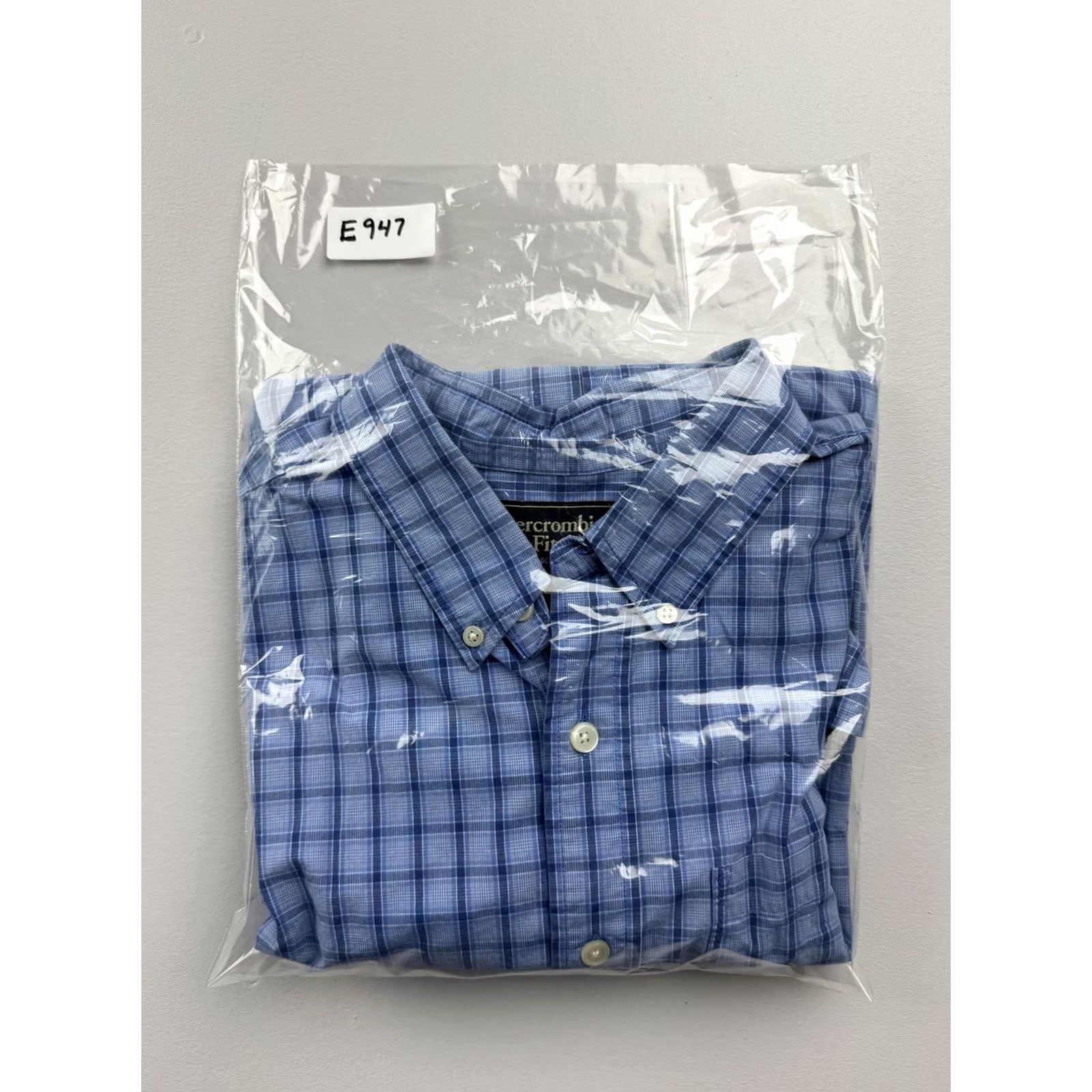 Abercrombie & Fitch Abercrombie & Fitch Shirt Mens L Blue Check Long Sleeve Button-Down Casual Size US L / EU 52-54 / 3 - 6 Thumbnail