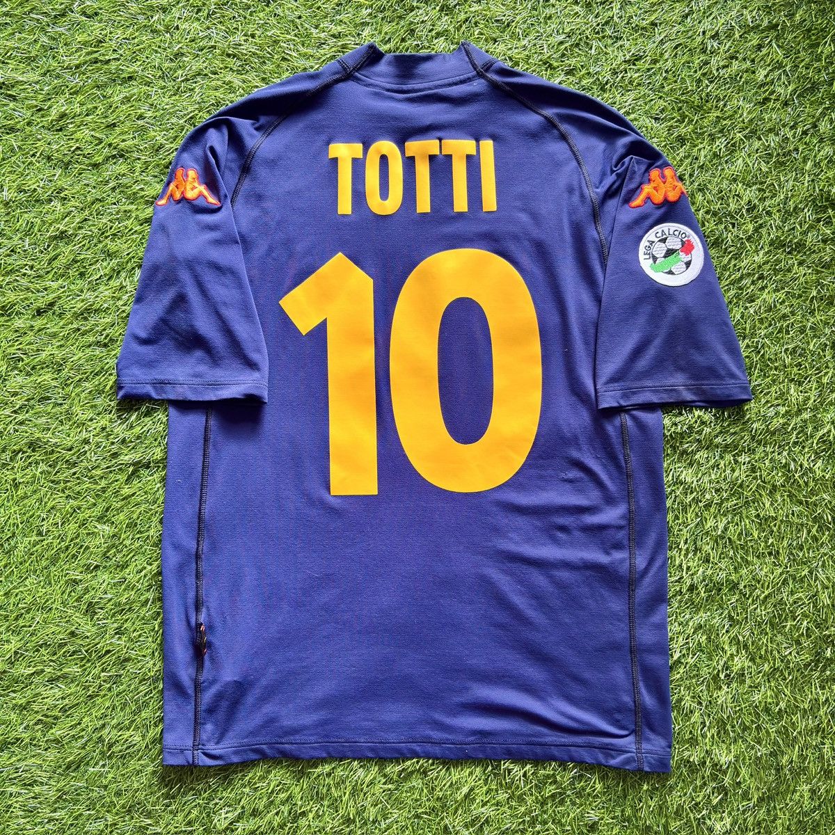 Kappa Kappa As Roma 3rd 2000-01 Scudetto Totti #10 Soccer Jersey Size US L / EU 52-54 / 3 - 1 Thumbnail