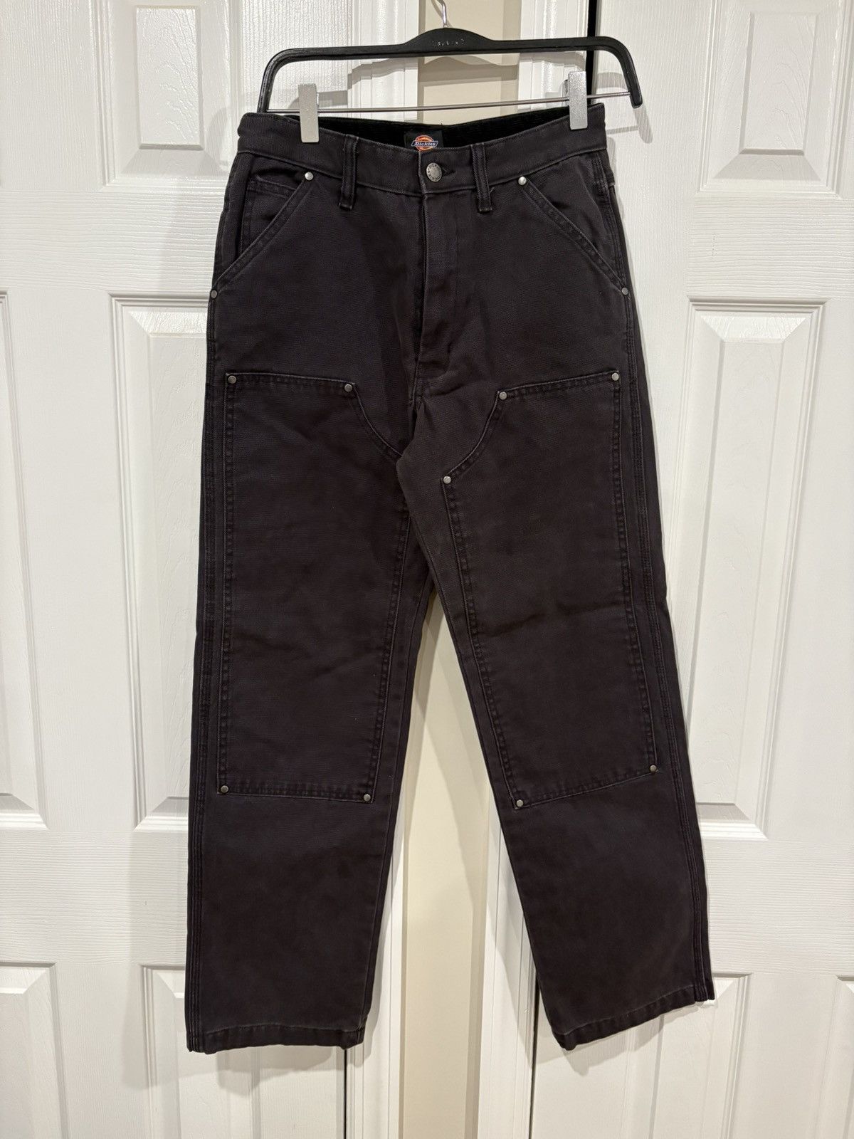 Dickies double pleated black denim wash workwear jeans