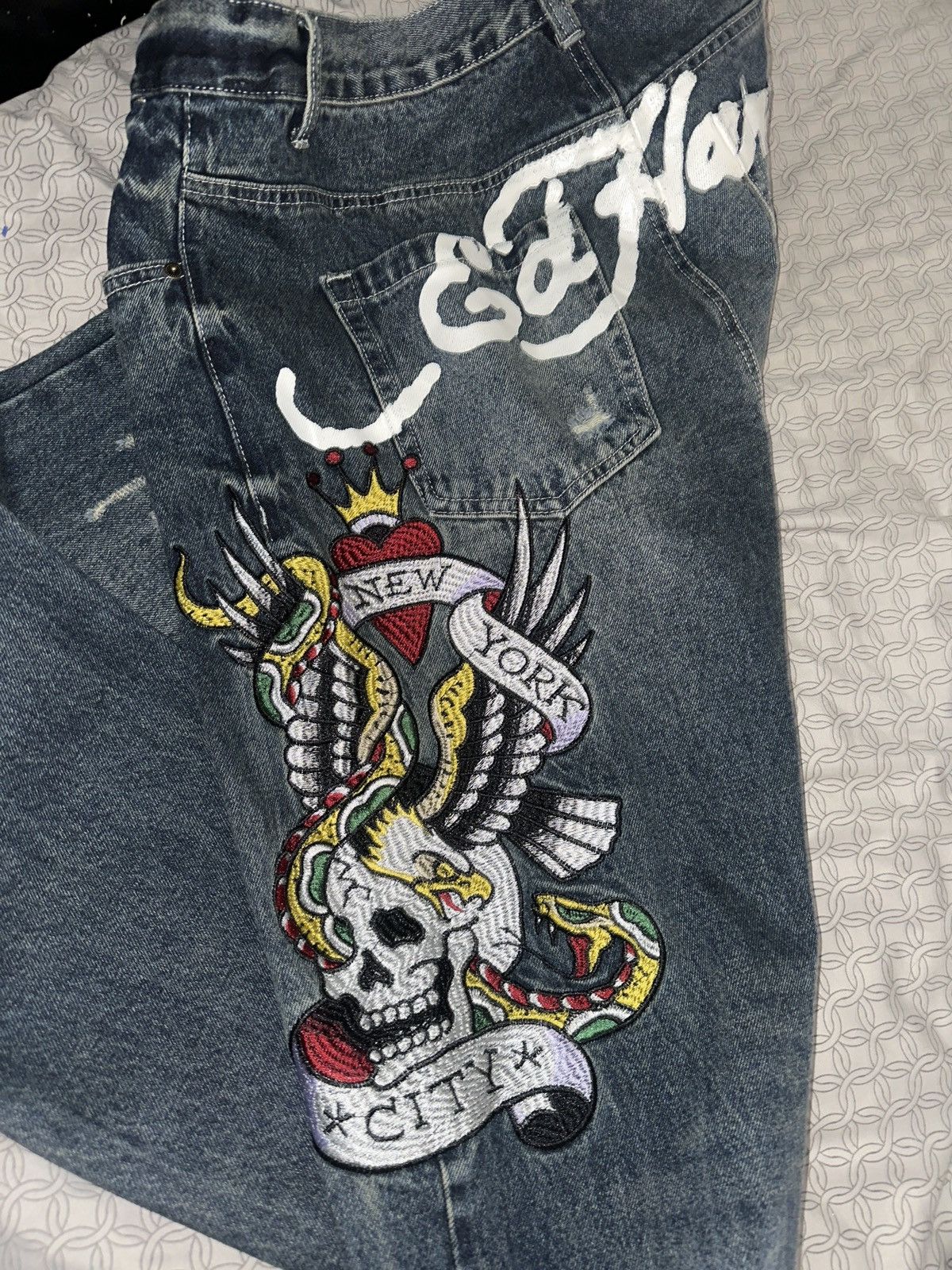Ed Hardy Ed hardy Denim distressed Size US 36 / EU 52 - 2 Thumbnail