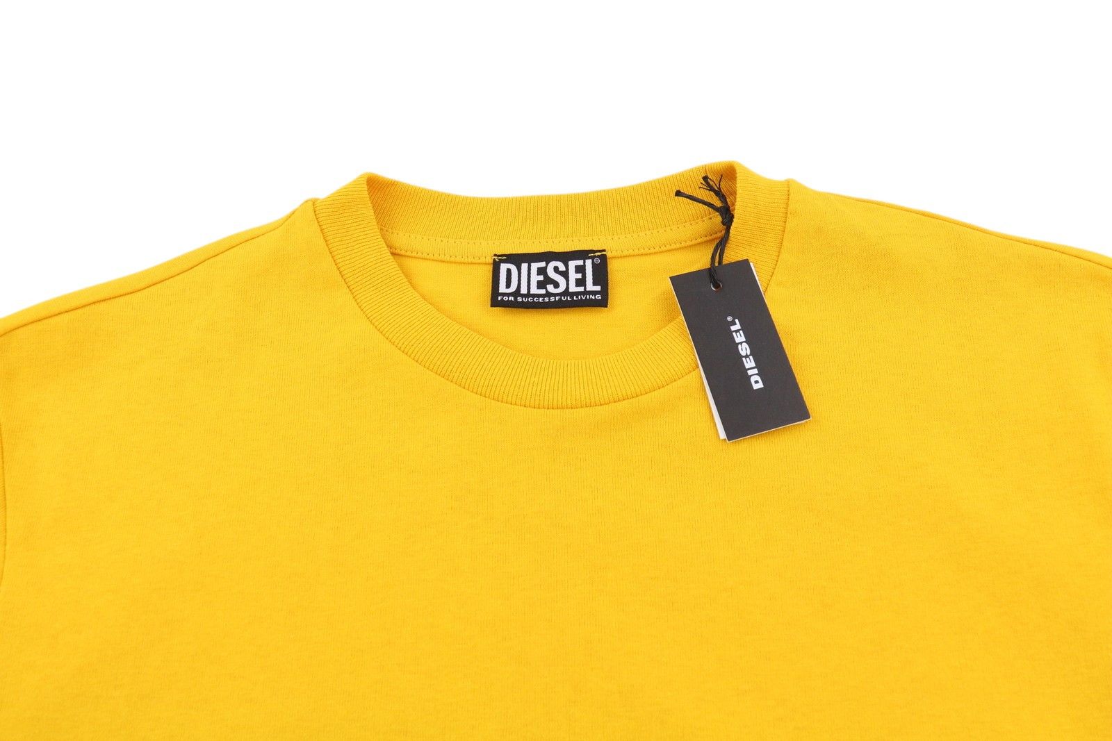Diesel T-JUST-LS-B51 M Yellow Tricot Logo T-Shirt 40999 Size US M / EU 48-50 / 2 - 4 Thumbnail