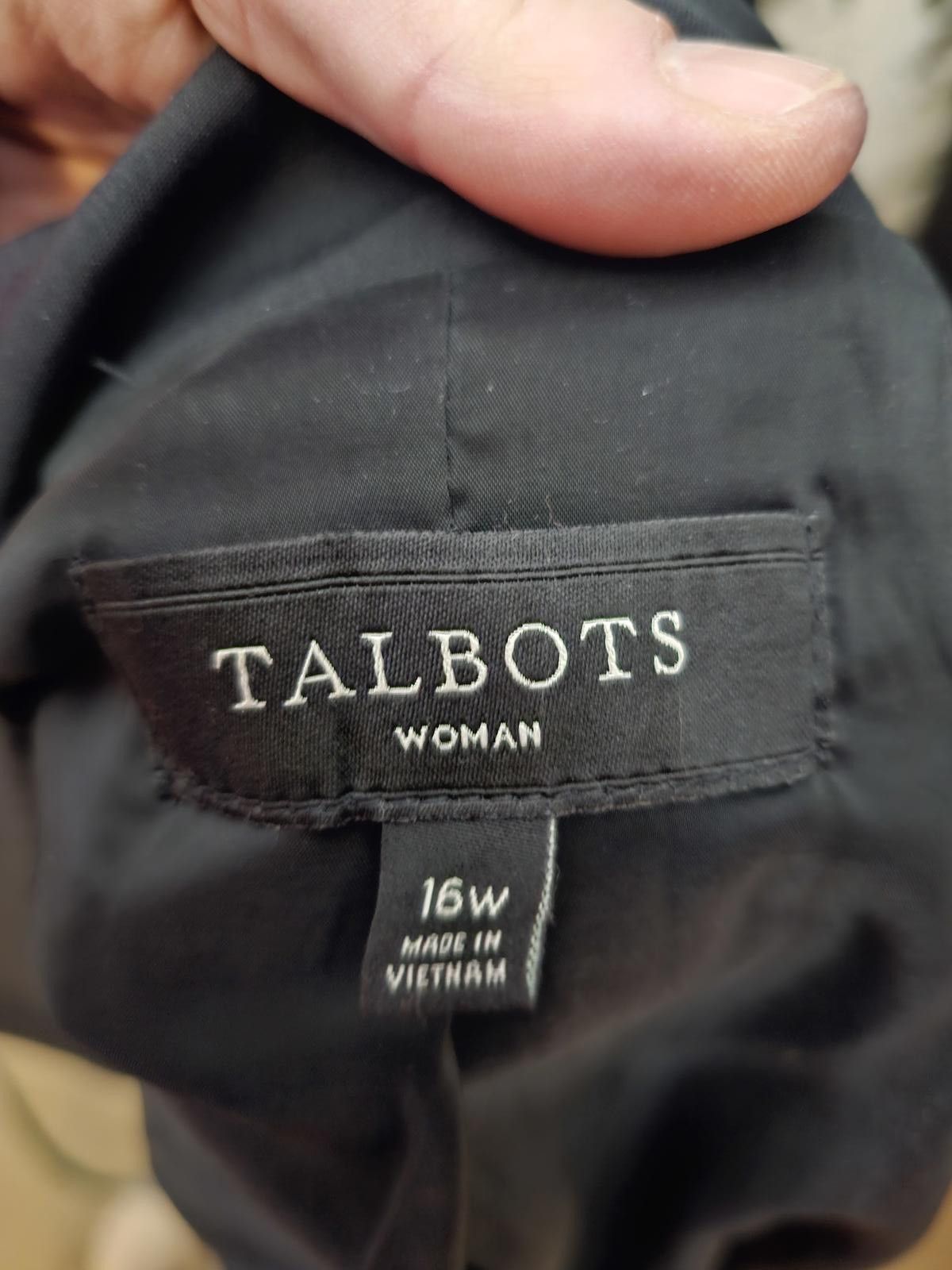 Other Talbots Jacket Black Womens Size 16W Tailored Blazer Size XXL / US 16-18 / IT 52-54 - 2 Thumbnail