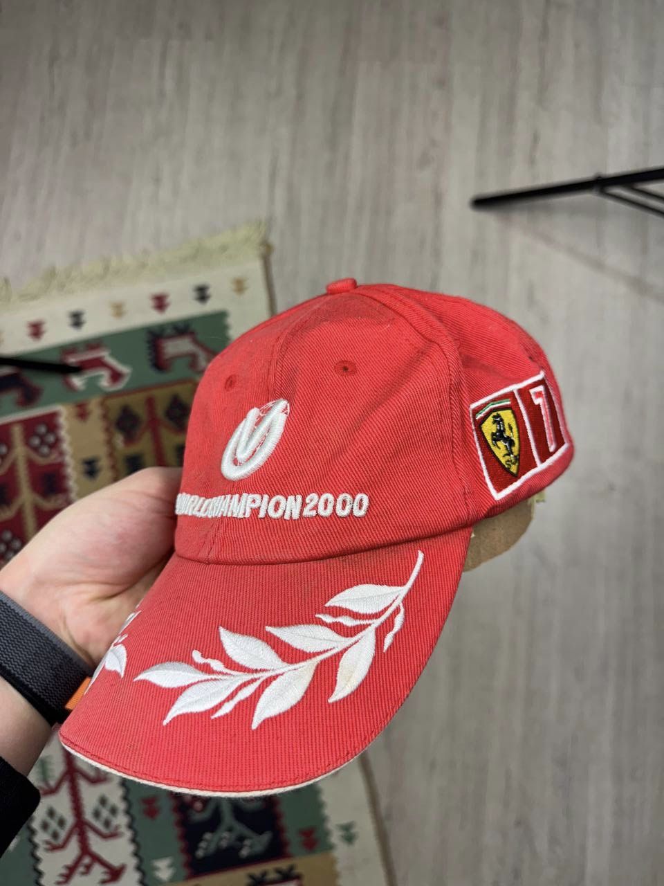 Ferrari × Vintage Vintage RARE Ferrari Michael Schumacher F1 Cap Hat Size ONE SIZE - 4 Thumbnail
