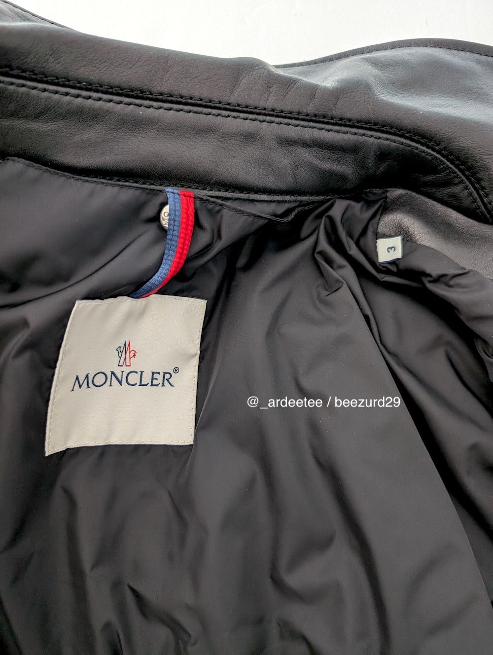 Moncler *NEW* $6K LEATHER/DOWN PAVOT BIKER PUFFER JACKET Size US M / EU 48-50 / 2 - 16 Thumbnail