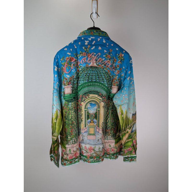 Casablanca o1rshd1 L'Amour En Fleur Long Sleeve Silk Shirt in Multi Size US XL / EU 56 / 4 - 9 Thumbnail