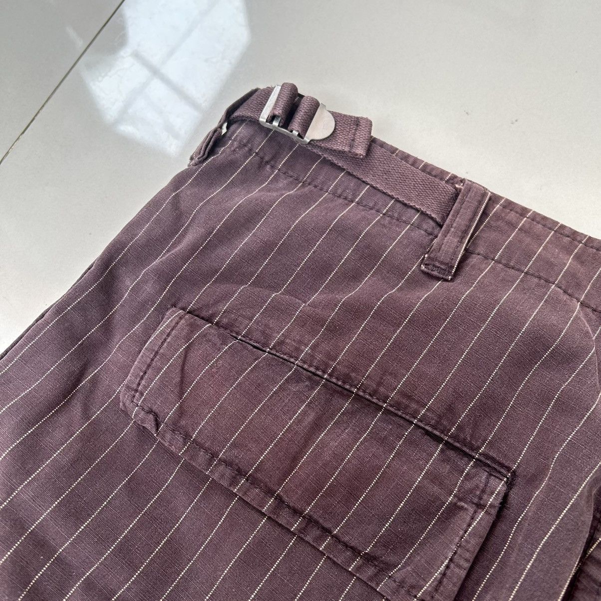 Stussy Vintage Shortpants Cargo Stussy Stripe Size US 33 - 15 Thumbnail