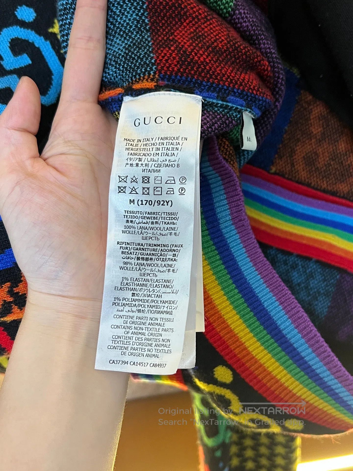 Gucci Guicci Rainbow Cardigan| Size US M / EU 48-50 / 2 - 4 Thumbnail