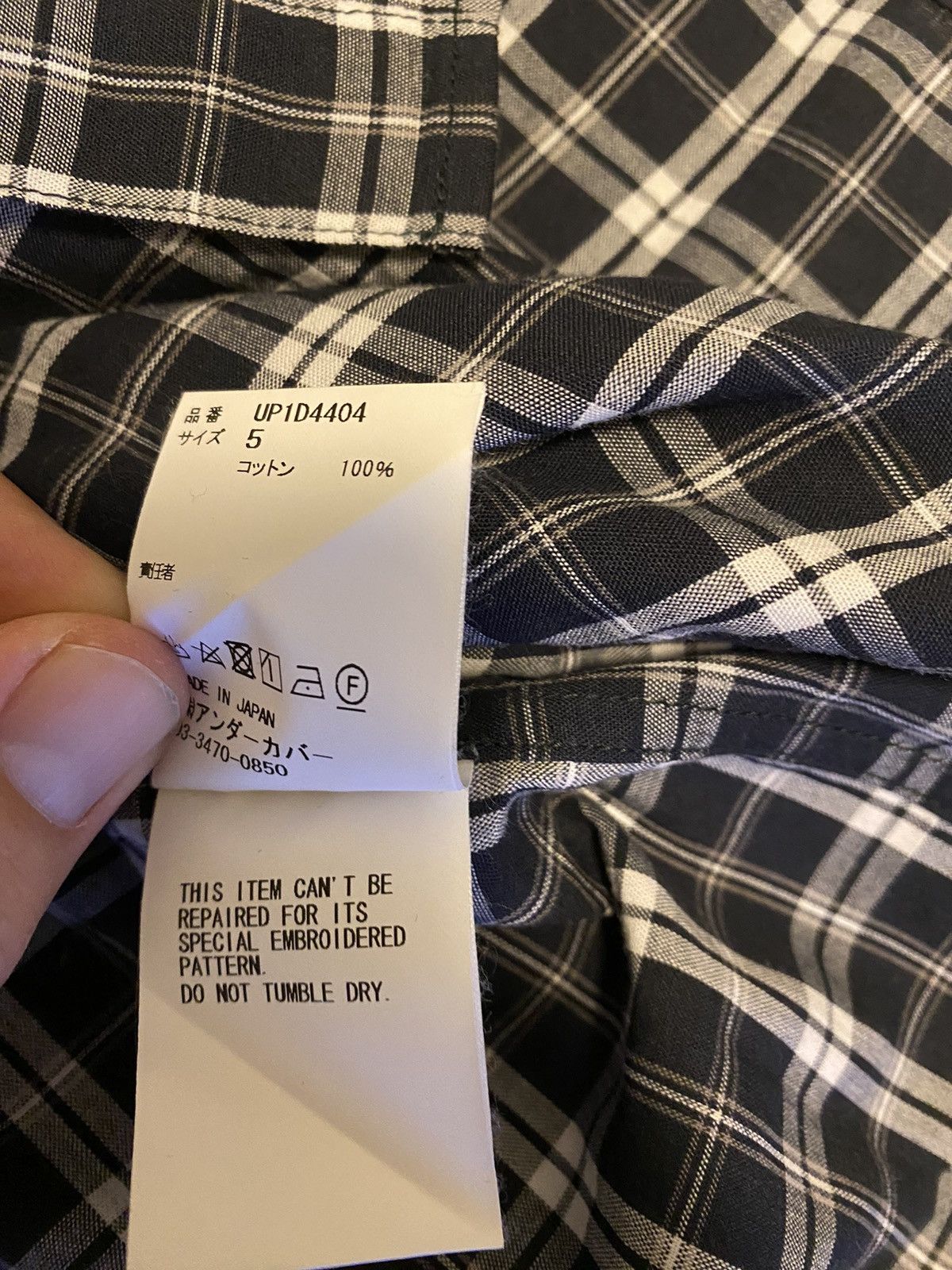 Undercover Undercover Navy Check Shirt Sz5 Size US XXL / EU 58 / 5 - 13 Thumbnail