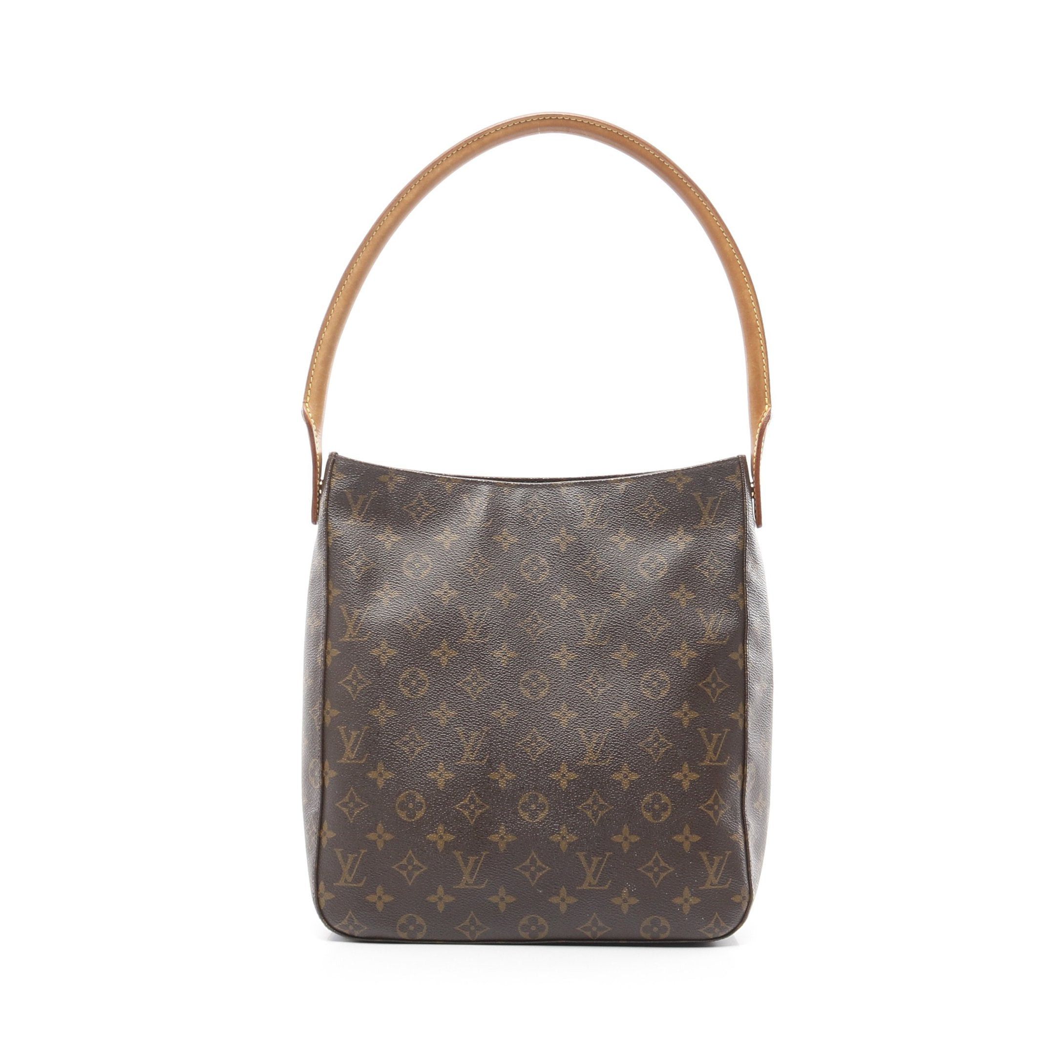 Louis Vuitton Looping Gm Monogram Shoulder Bag Leather Brown, Women's
