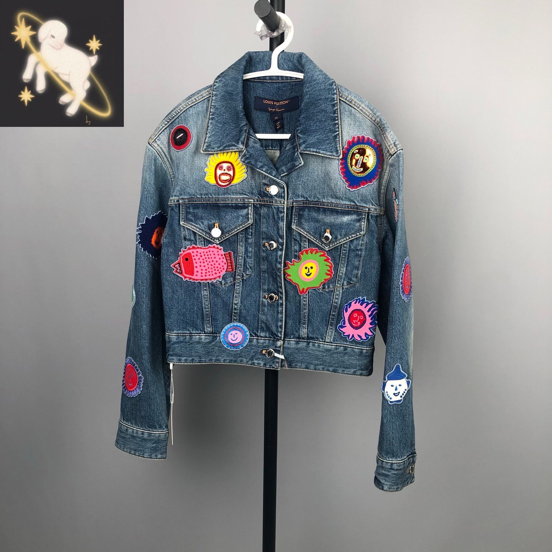 Louis Vuitton Louis Vuitton x Yayoi Kusama Denim Jacket Size XXS / US 00 / IT 34 - 1 Thumbnail