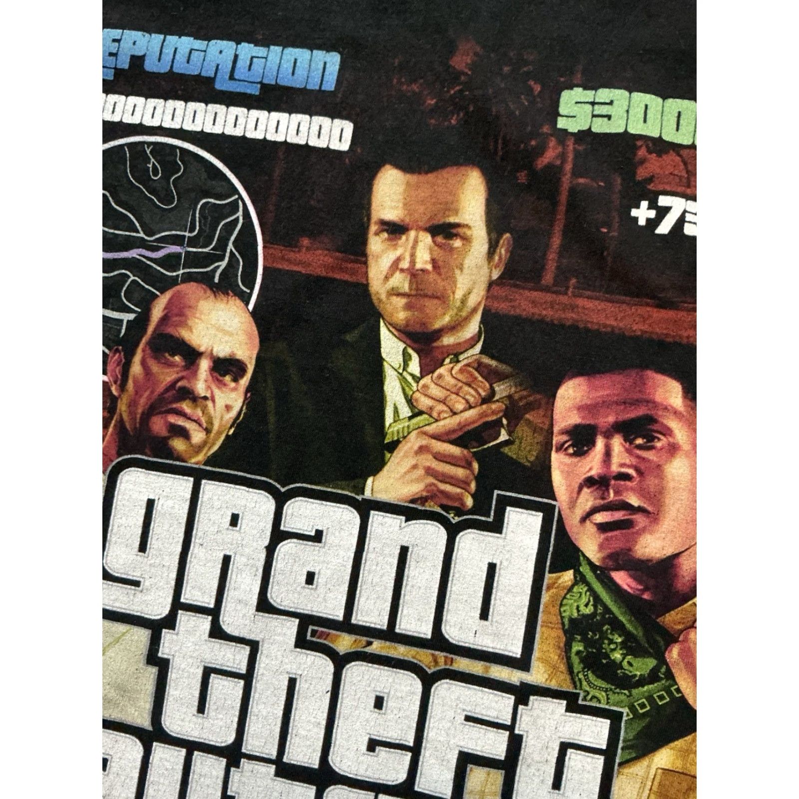 Vintage VINTAGE Grand Theft Auto V Five Rockstar Games Video Game Black Graphic S/S T-Shirt 2XL Mens Brand Pro 5 Shirt Size US XXL / EU 58 / 5 - 8 Thumbnail