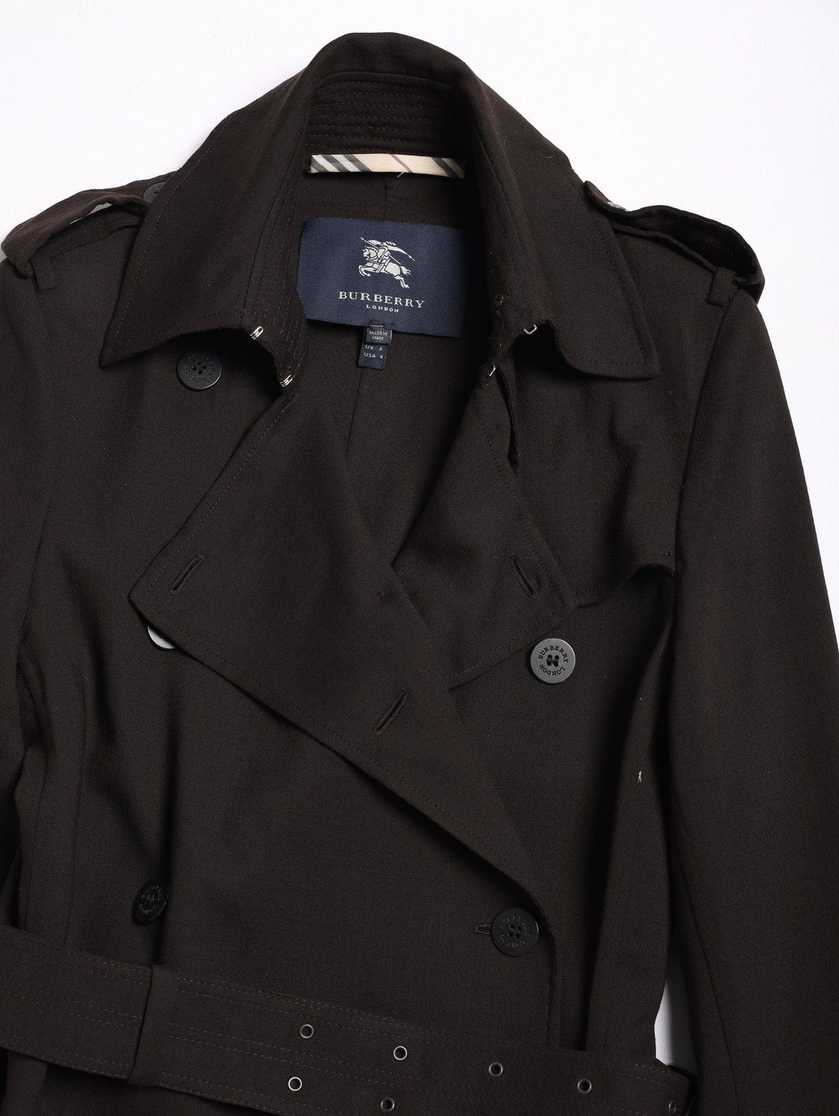 Burberry Burberry London Wool Elastane Light Trench Coat Vintage Size S / US 4 / IT 40 - 10 Thumbnail