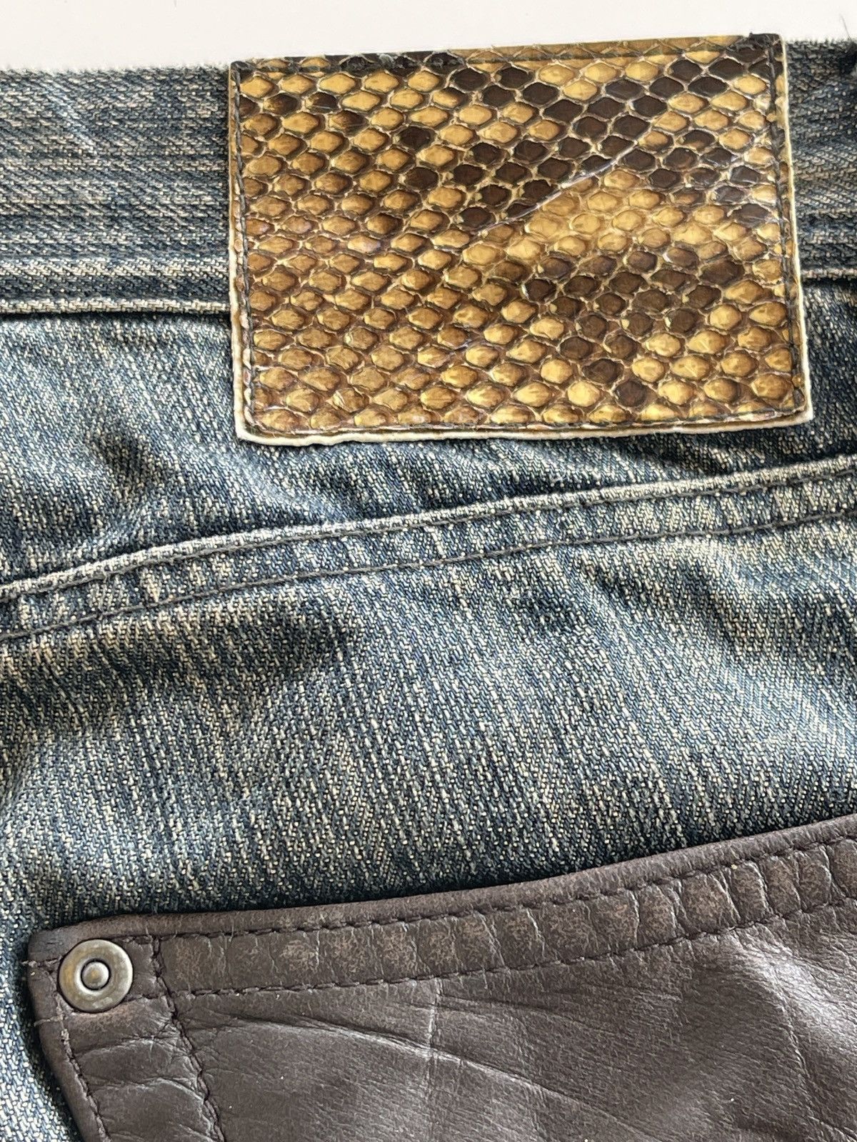 Japanese Brand Crazy Distressed Patchwork Flare Denim Size US 34 / EU 50 - 14 Thumbnail