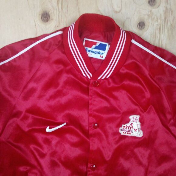 NCAA × Vintage Vintage Swingster Custom Houston Cougars Satin Jacket Size US M / EU 48-50 / 2 - 1 Thumbnail