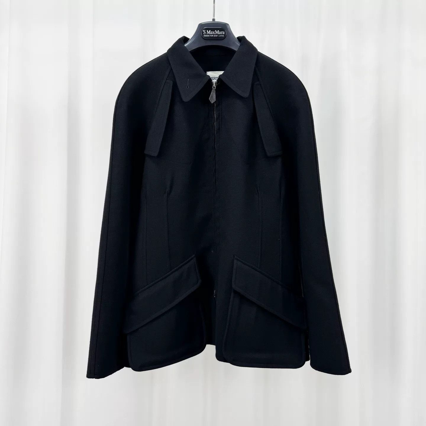 Hermes hermes black cashmere zip-up coat Size US M / EU 48-50 / 2 - 1 Thumbnail
