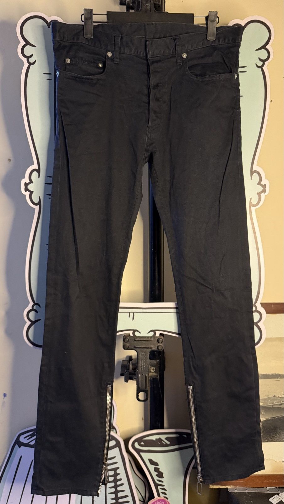 Christian Dior Monsieur Dior Homme 09AW Skinny Jeans with Hem zipper Size US 31 - 4 Thumbnail