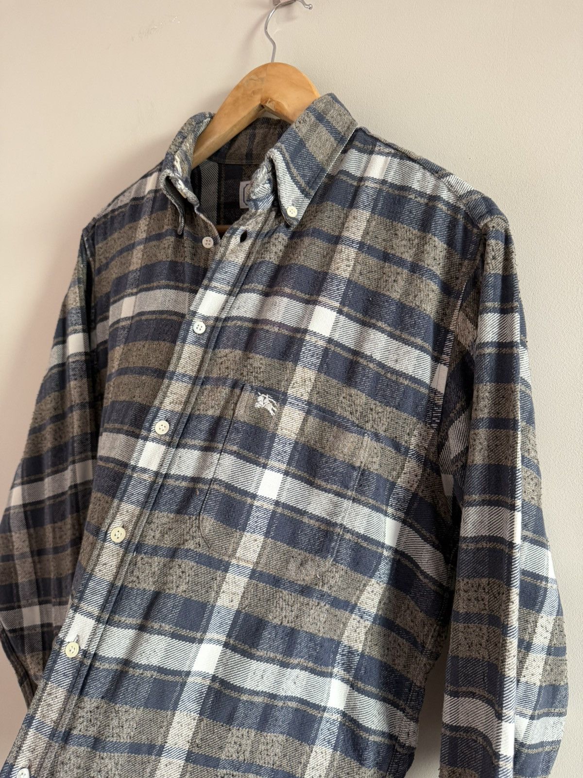 Burberry Burberrys Vintage Flannel Shirt Distressed Check Size US L / EU 52-54 / 3 - 4 Thumbnail