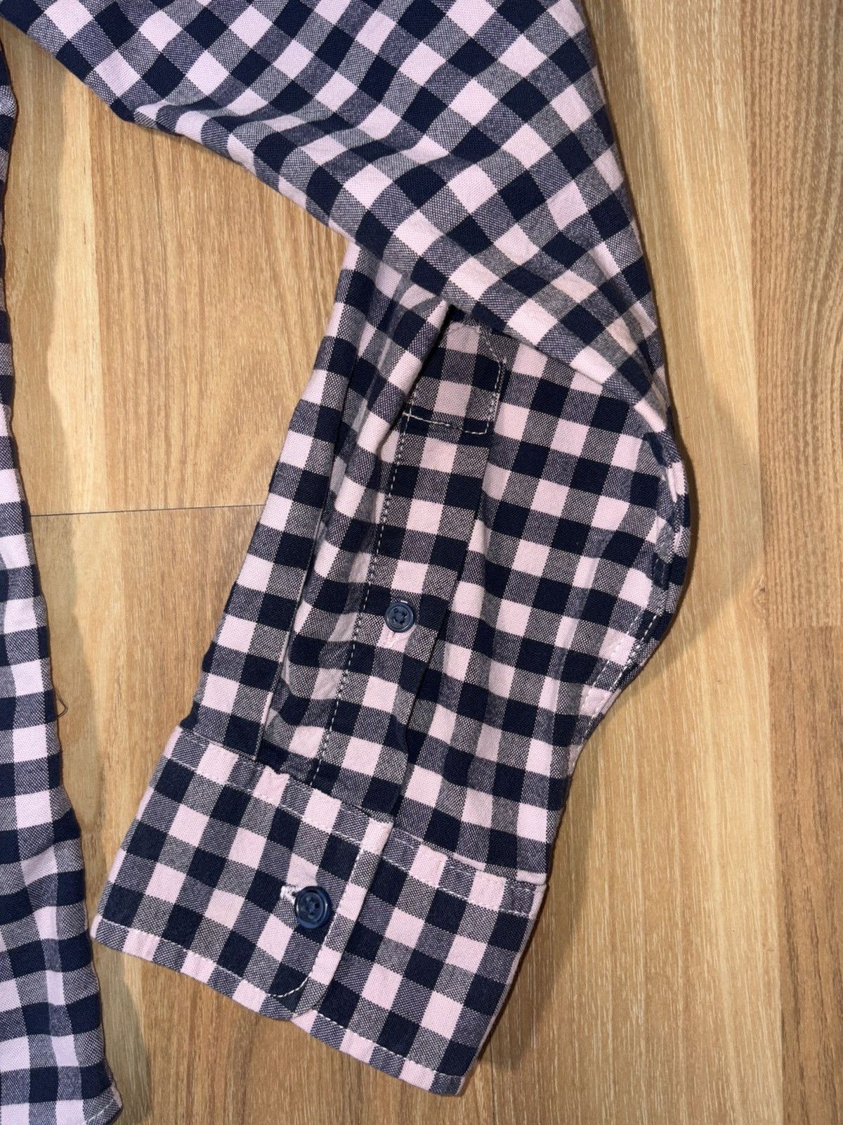 Old Navy Old Navy Slim Fit Stretch Oxford Shirt - Navy/Pink Gingham Size US XL / EU 56 / 4 - 5 Thumbnail