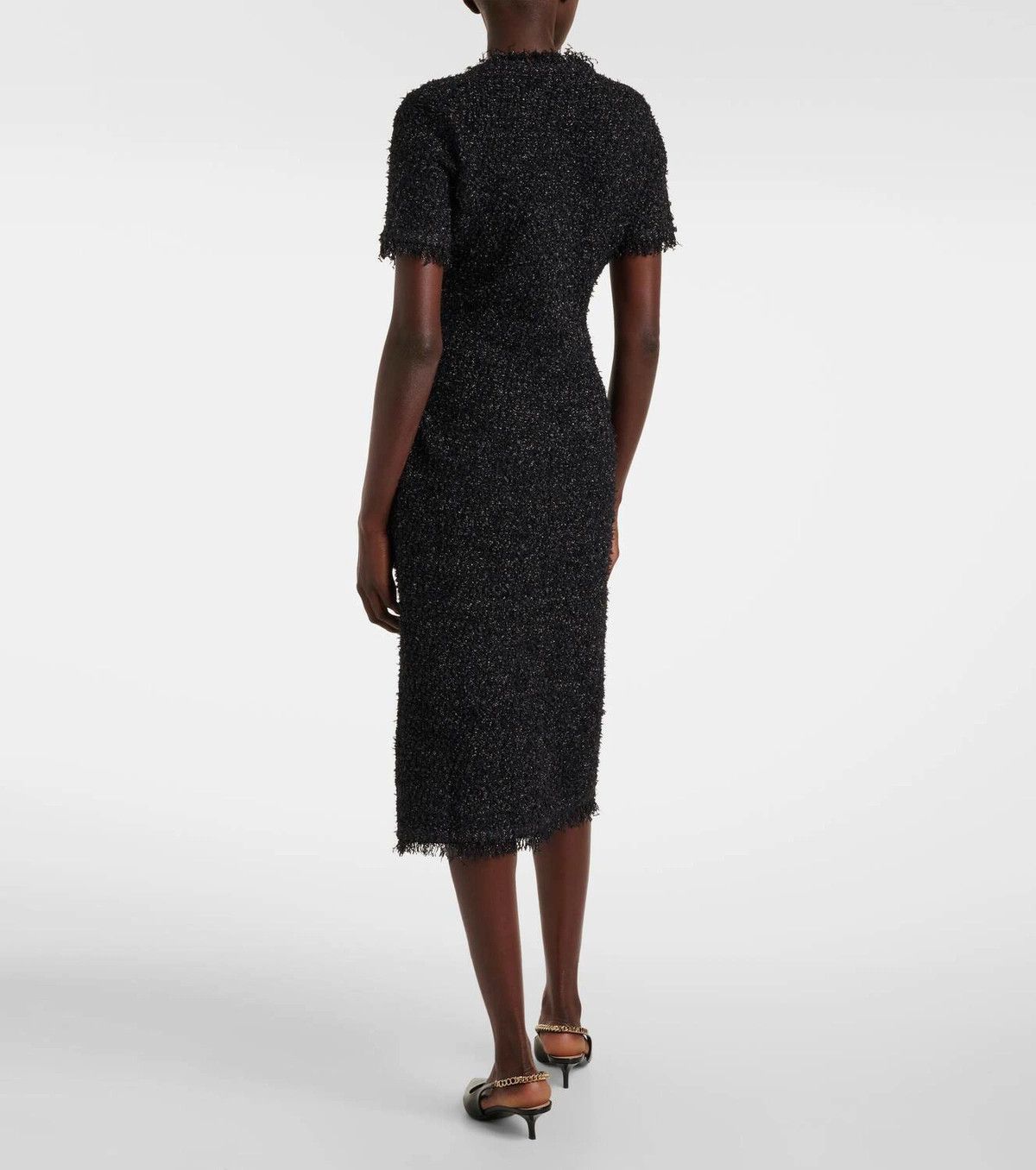 Gucci o1s1wg111025 Midi Dress in Black Size XS / US 0-2 / IT 36-38 - 3 Thumbnail
