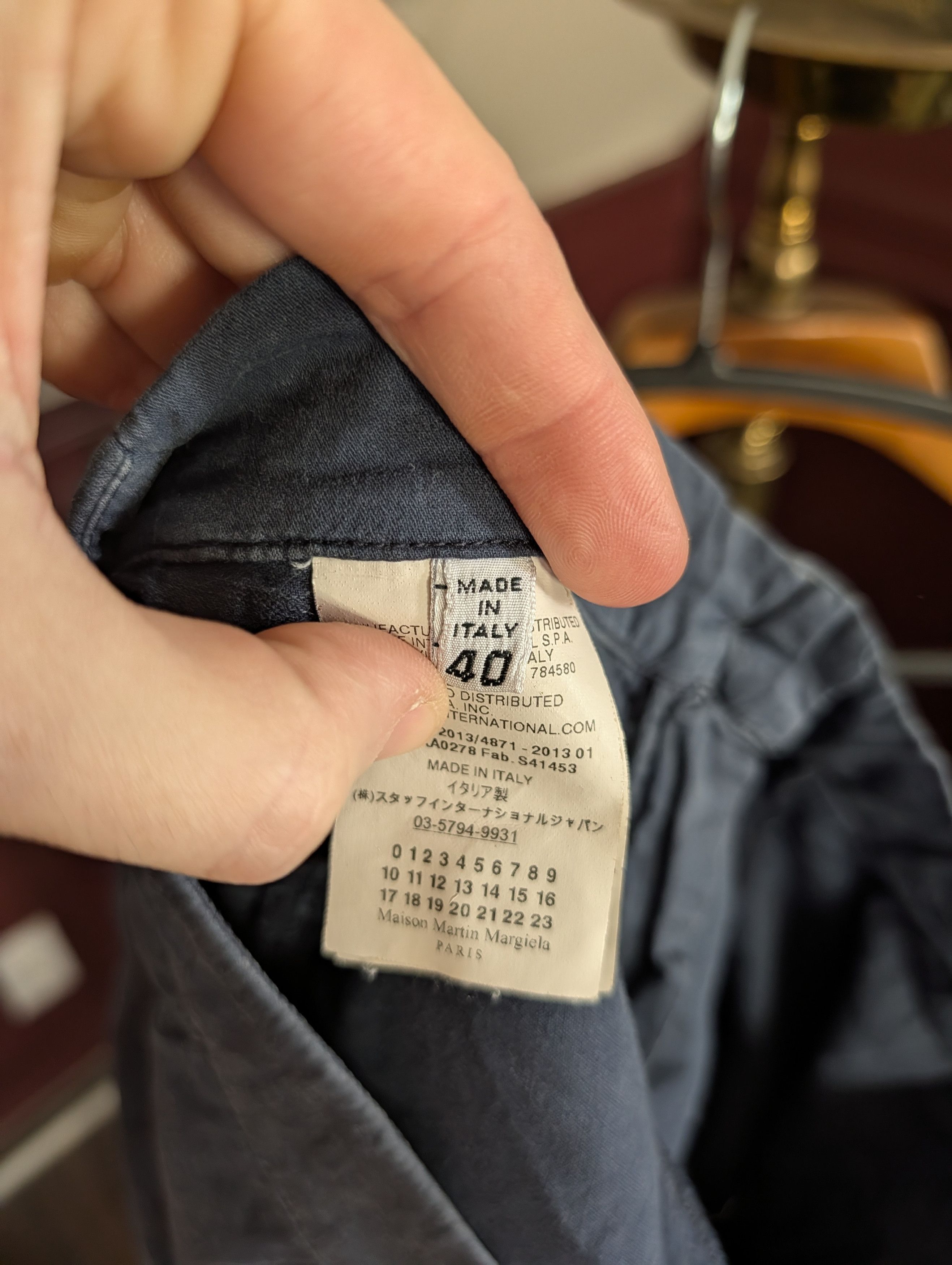 Maison Margiela 2013 blue cotton/linen high rise curve seam pants 40 Size 28" / US 6 / IT 42 - 11 Thumbnail