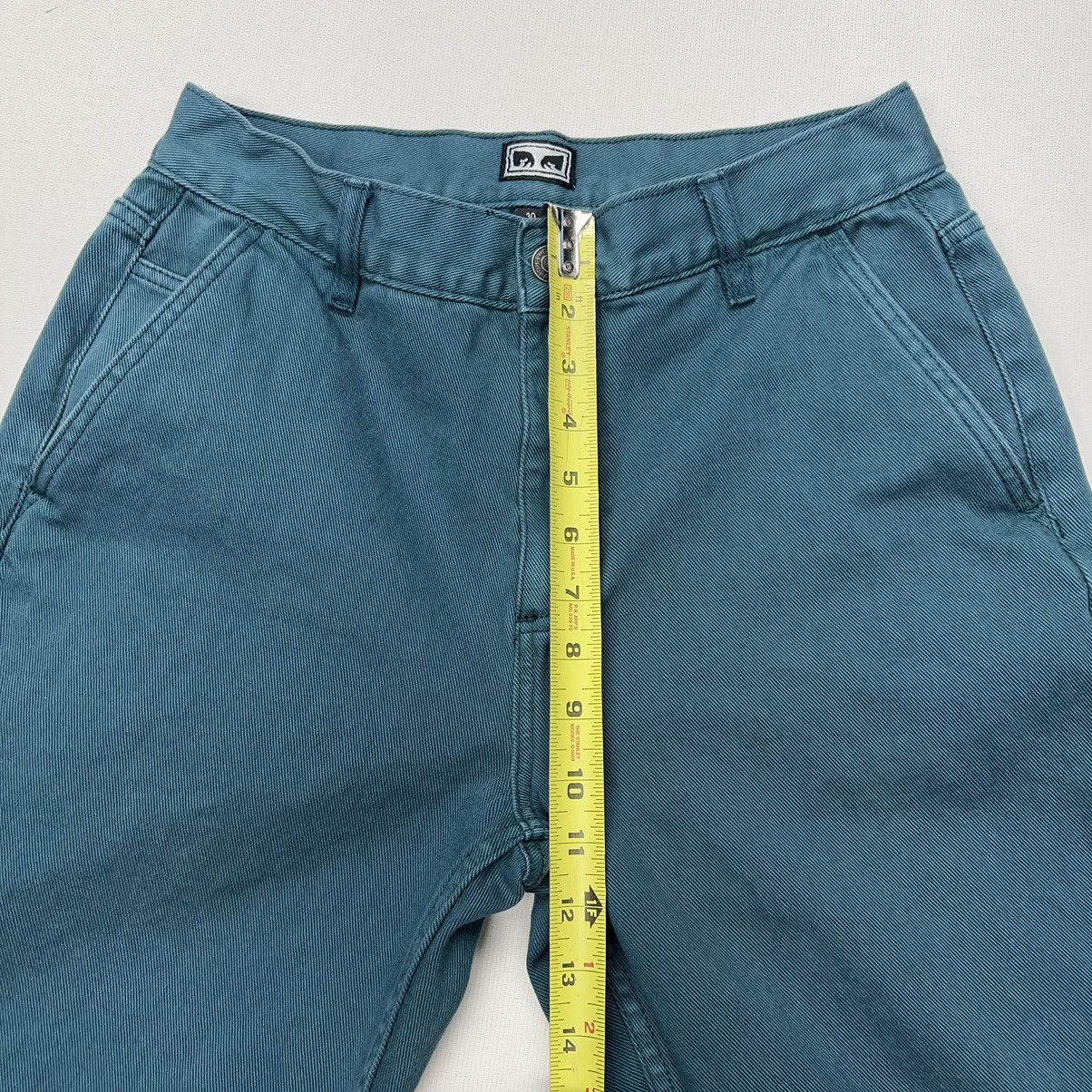 Obey Obey Jeans Teal Straight Cropped Denim Pants Blue Propaganda Size US 30 / EU 46 - 18 Thumbnail