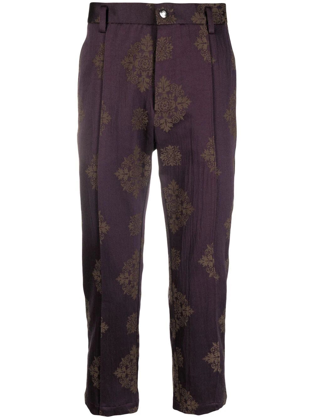 Goodfight $770 BNWT Jacquard Print Tailored Cropped Trousers/ Pants Size US 30 / EU 46 - 1 Thumbnail