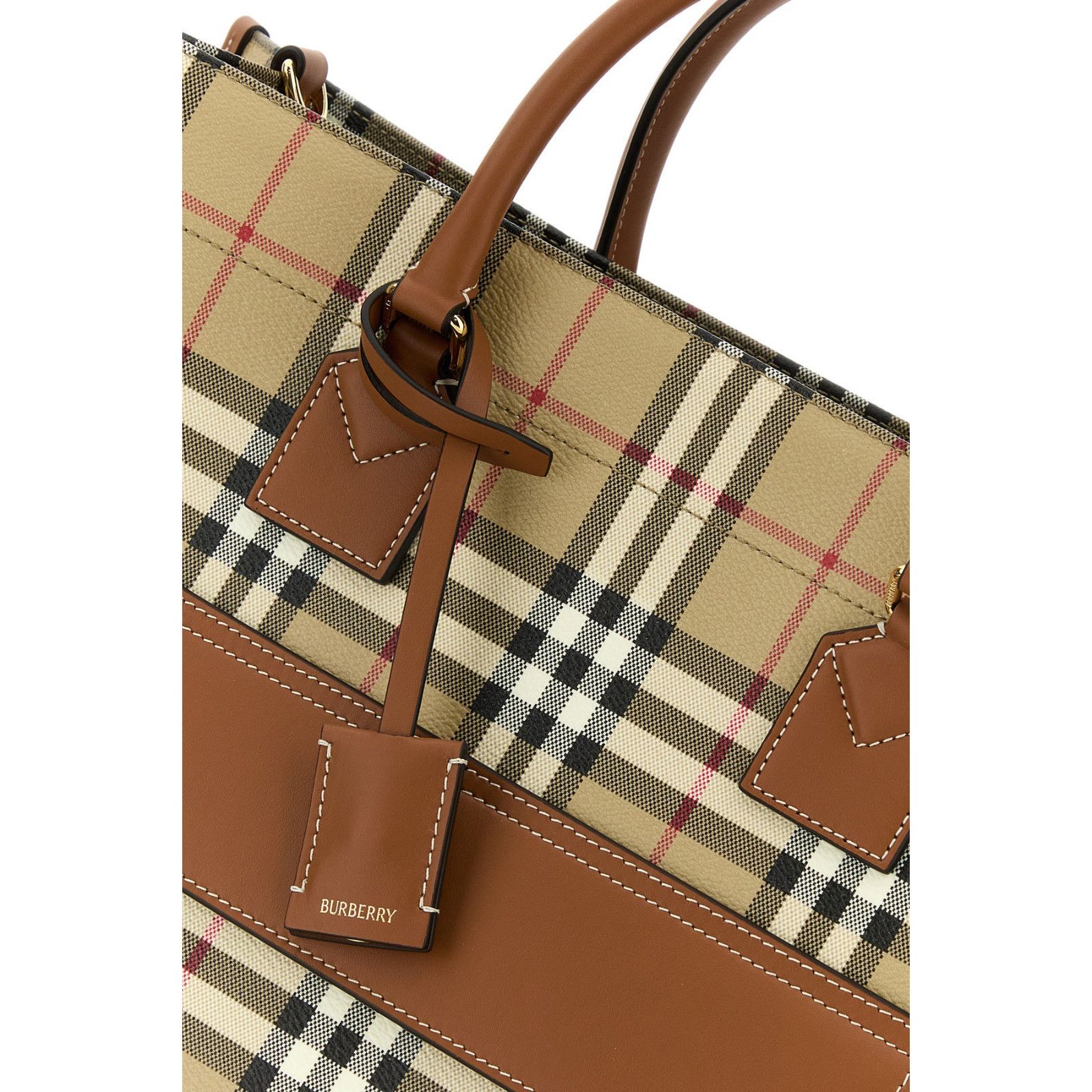 Burberry BURBERRY Beige Freya Medium Tote Bag New & Authentic Size ONE SIZE - 4 Thumbnail