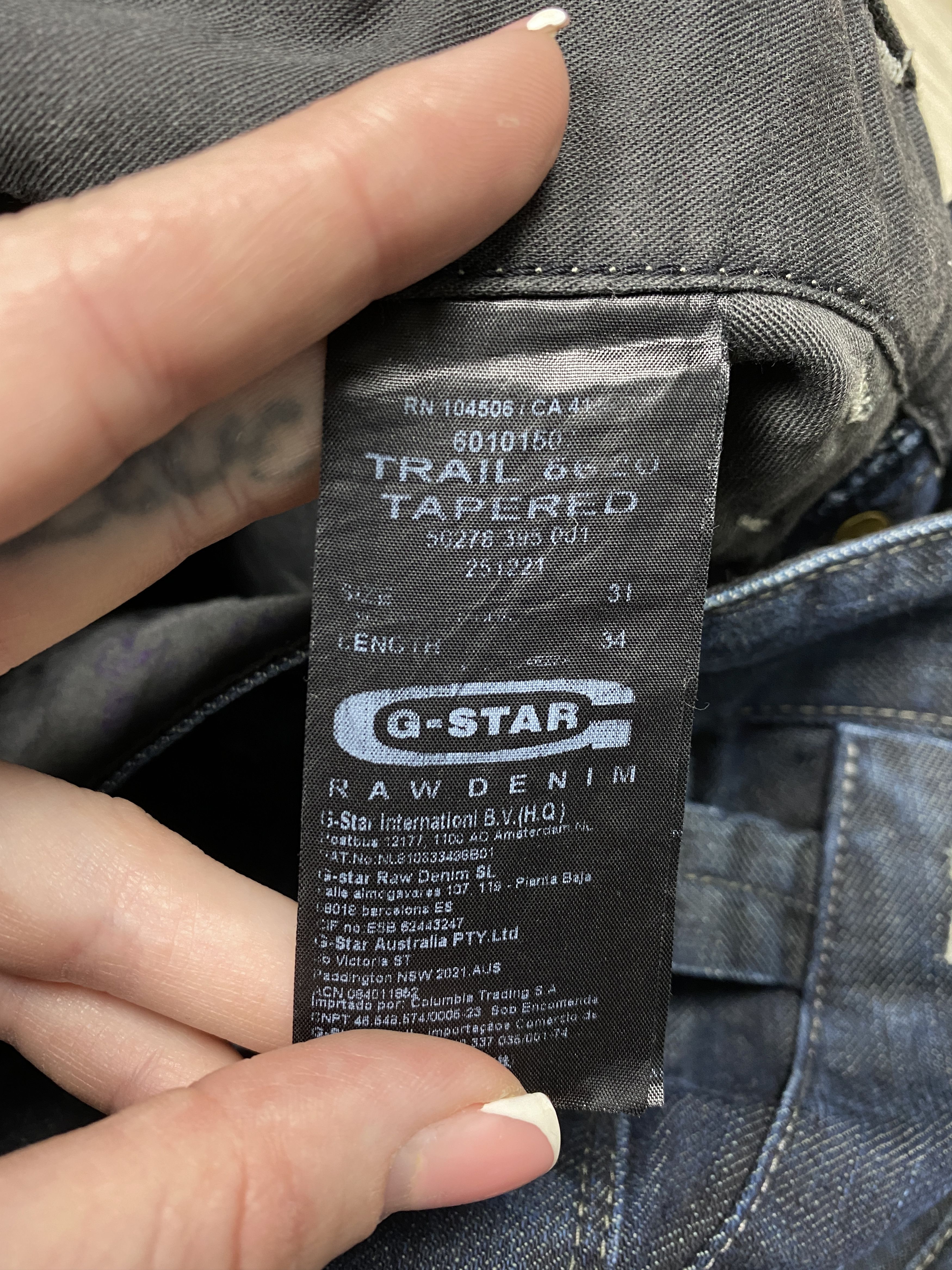 G-Star G Star Raw 5620 Vintage Denim Double Knee Pants Jeans Size US 31 - 4 Thumbnail