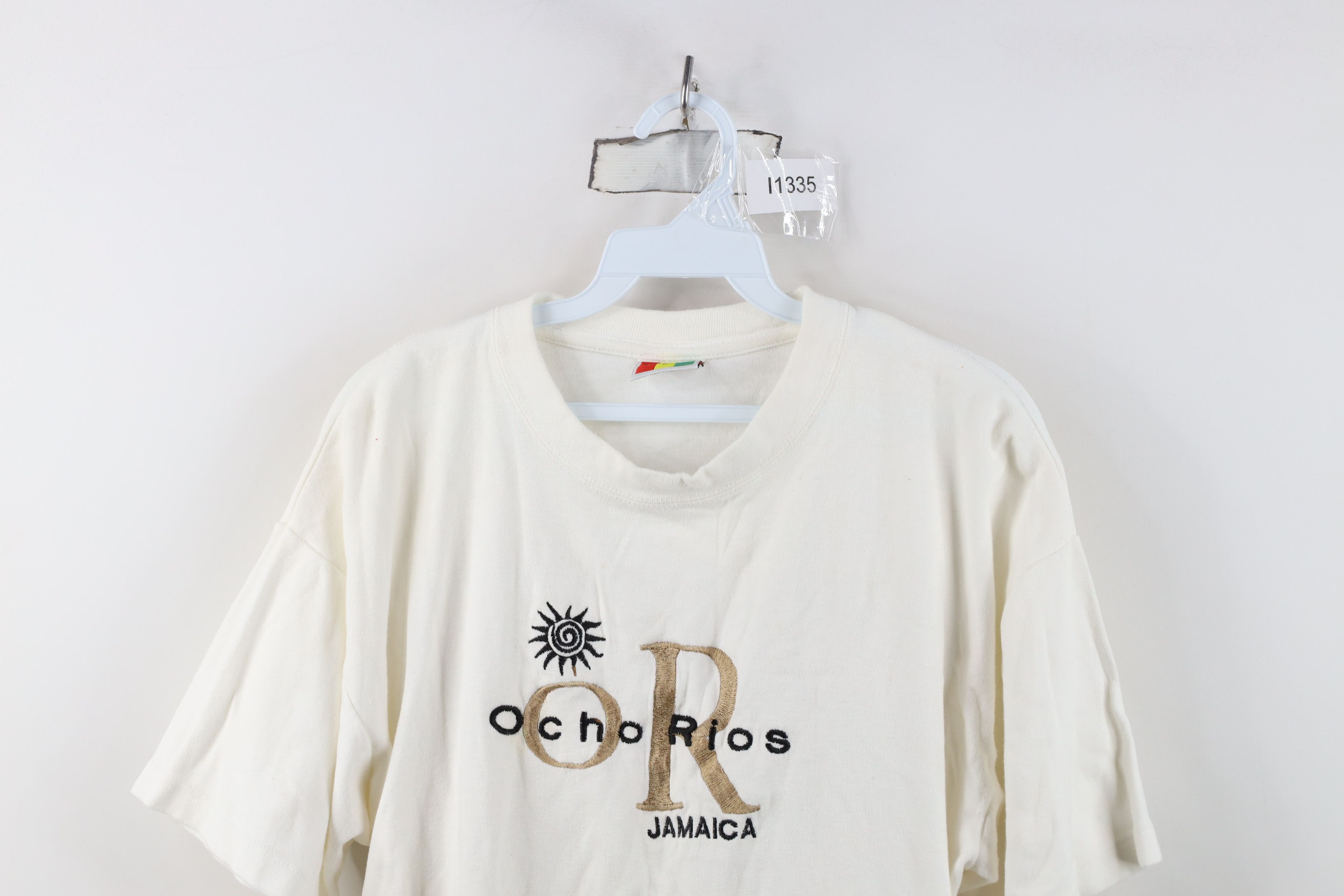 Vintage Vintage 90s Streetwear Ocho Rios Jamaica T-Shirt White Size XL / US 12-14 / IT 48-50 - 2 Thumbnail