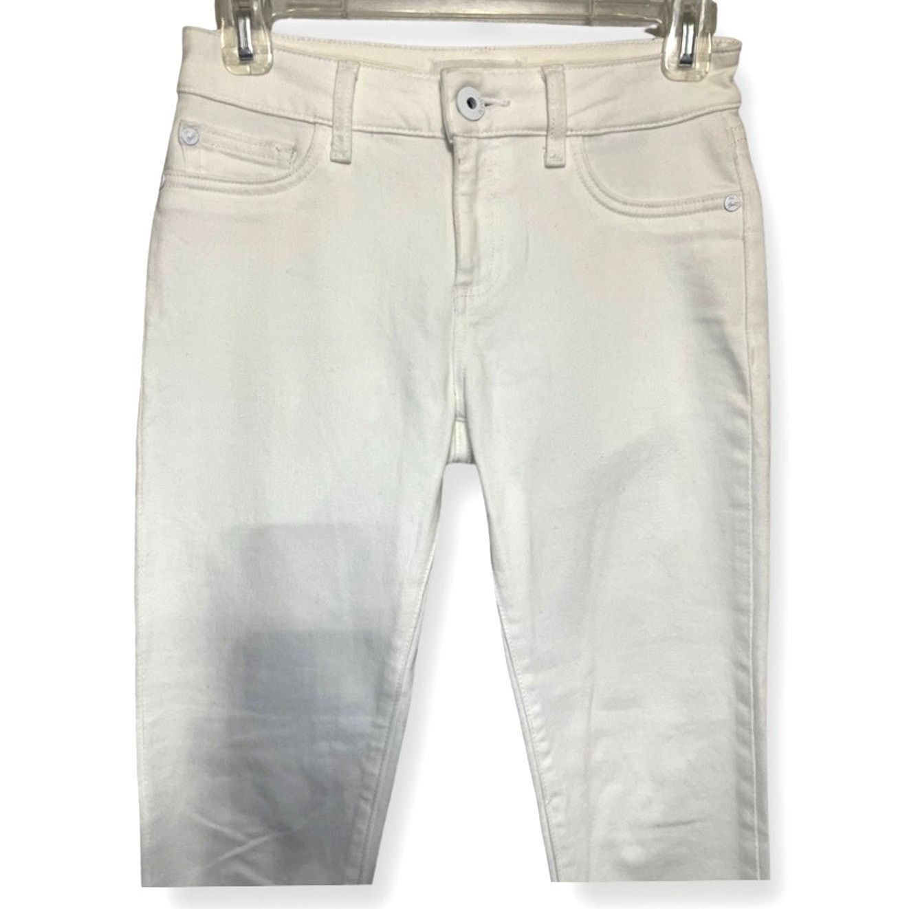 DL1961 Dl1961 Florence Instasculpt Denim Jeans Cropped White 24 Size 24" / US 00 / IT 34 - 2 Thumbnail