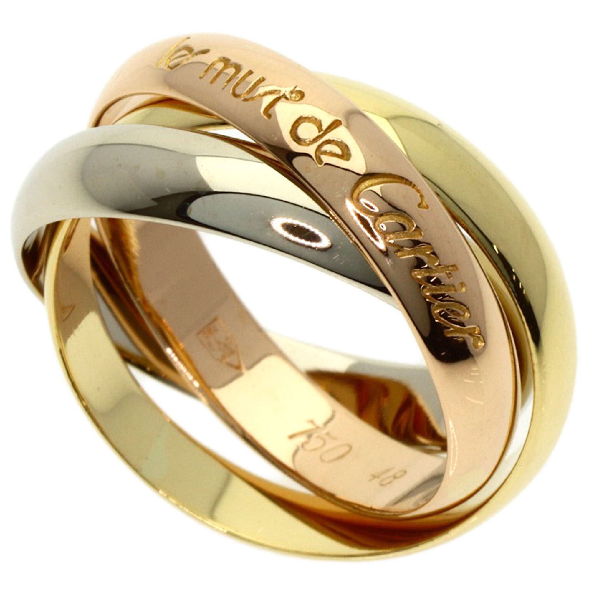 Cartier Cartier Trinity #48 Ring, 18K Yellow Gold/18K White Pink Gold, Women's, CARTIER Size ONE SIZE - 1 Thumbnail