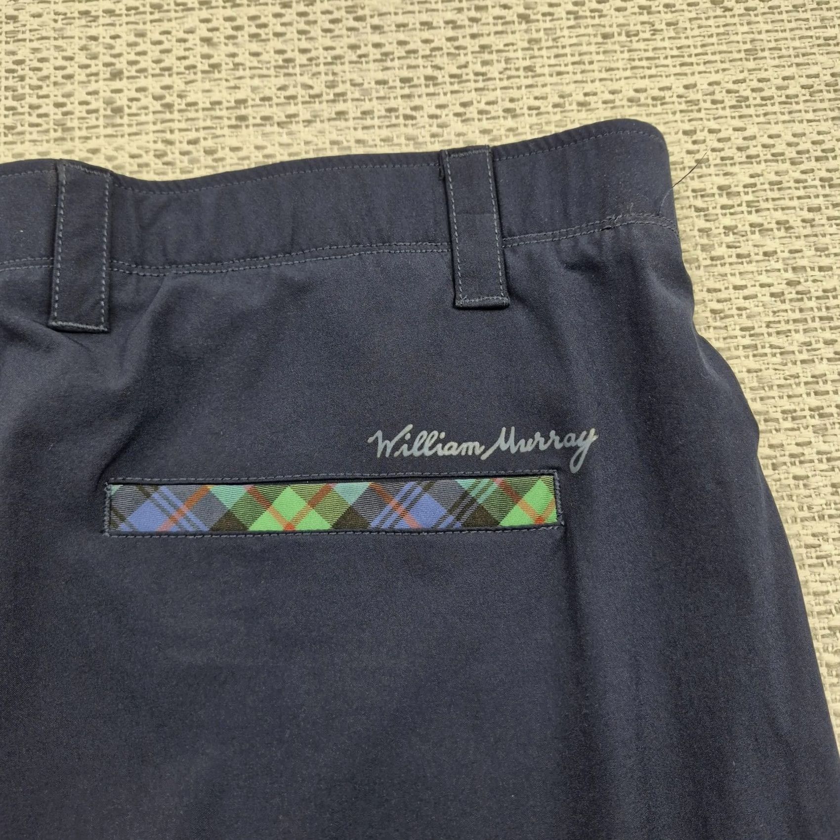 Vintage William Murray Pants Mens 38x32 Blue Khakis Straight Fit Stretch Golf Casual Shirt Hat? Size US 38 / EU 54 - 5 Thumbnail