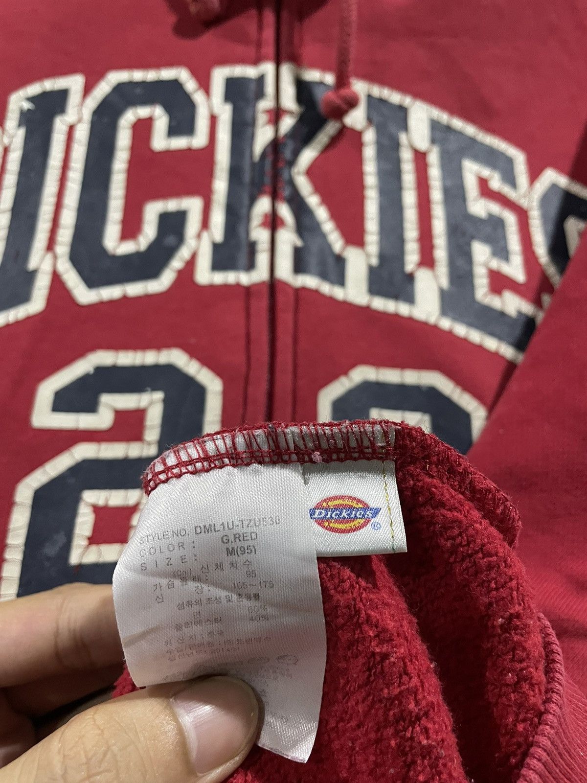 Dickies × Vintage Vintage Y2K Dickies Distress Zip Hoodie Size US M / EU 48-50 / 2 - 7 Thumbnail