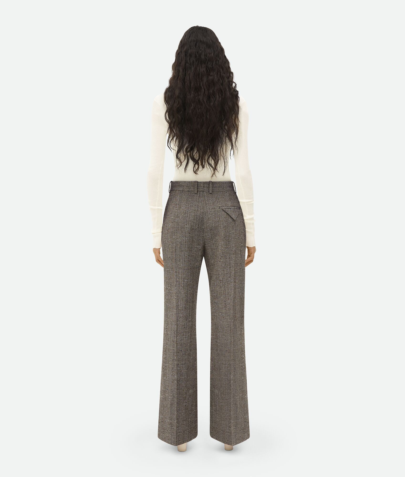 Bottega Veneta o1n1vont0325 Viscose And Silk Flared Pant in Multicolor Size 25" / US 0 / IT 36 - 3 Thumbnail