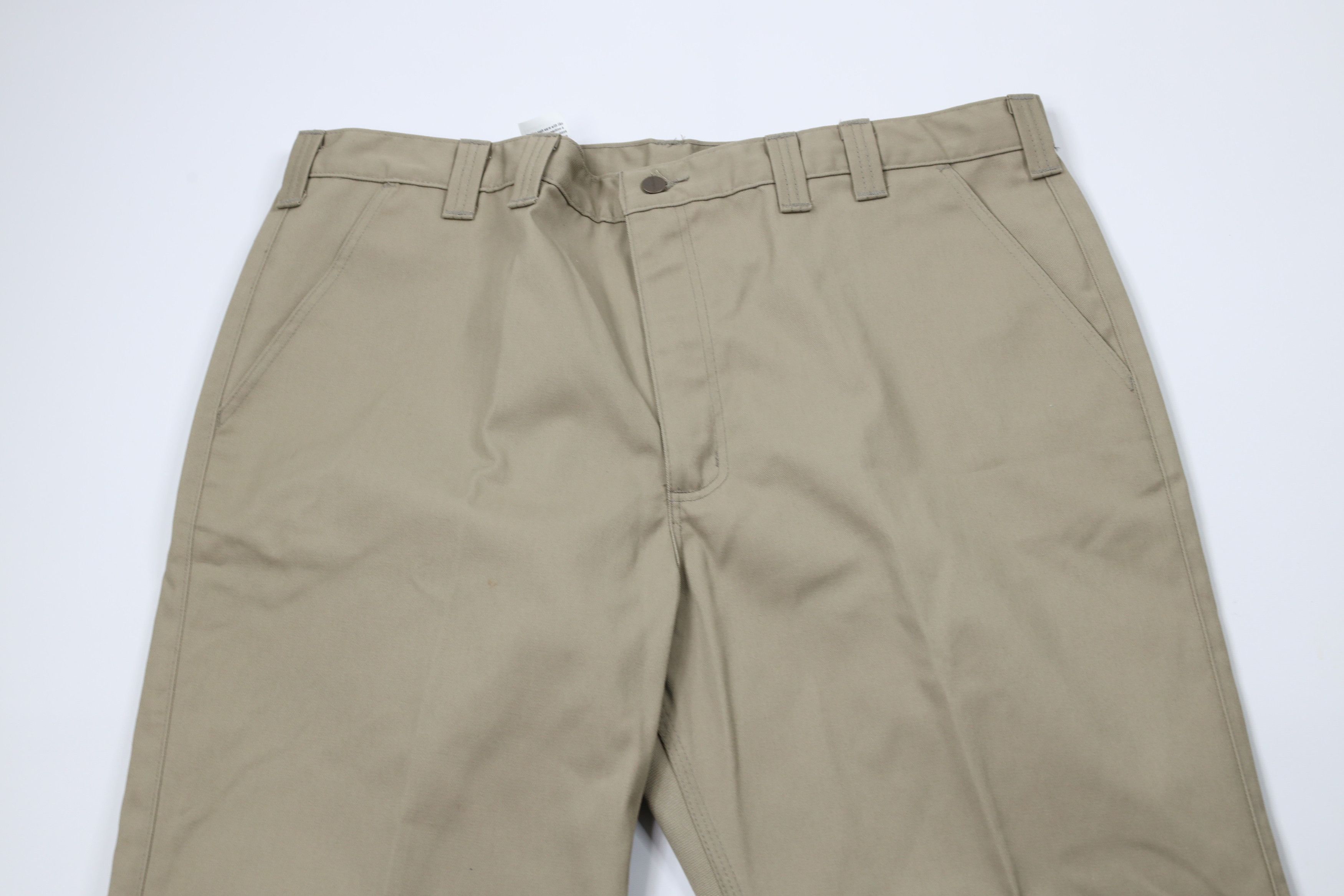 Carhartt × Vintage Vintage 90s Carhartt Blended Twill Wide Leg Pants Khaki Size US 44 / EU 60 - 2 Thumbnail