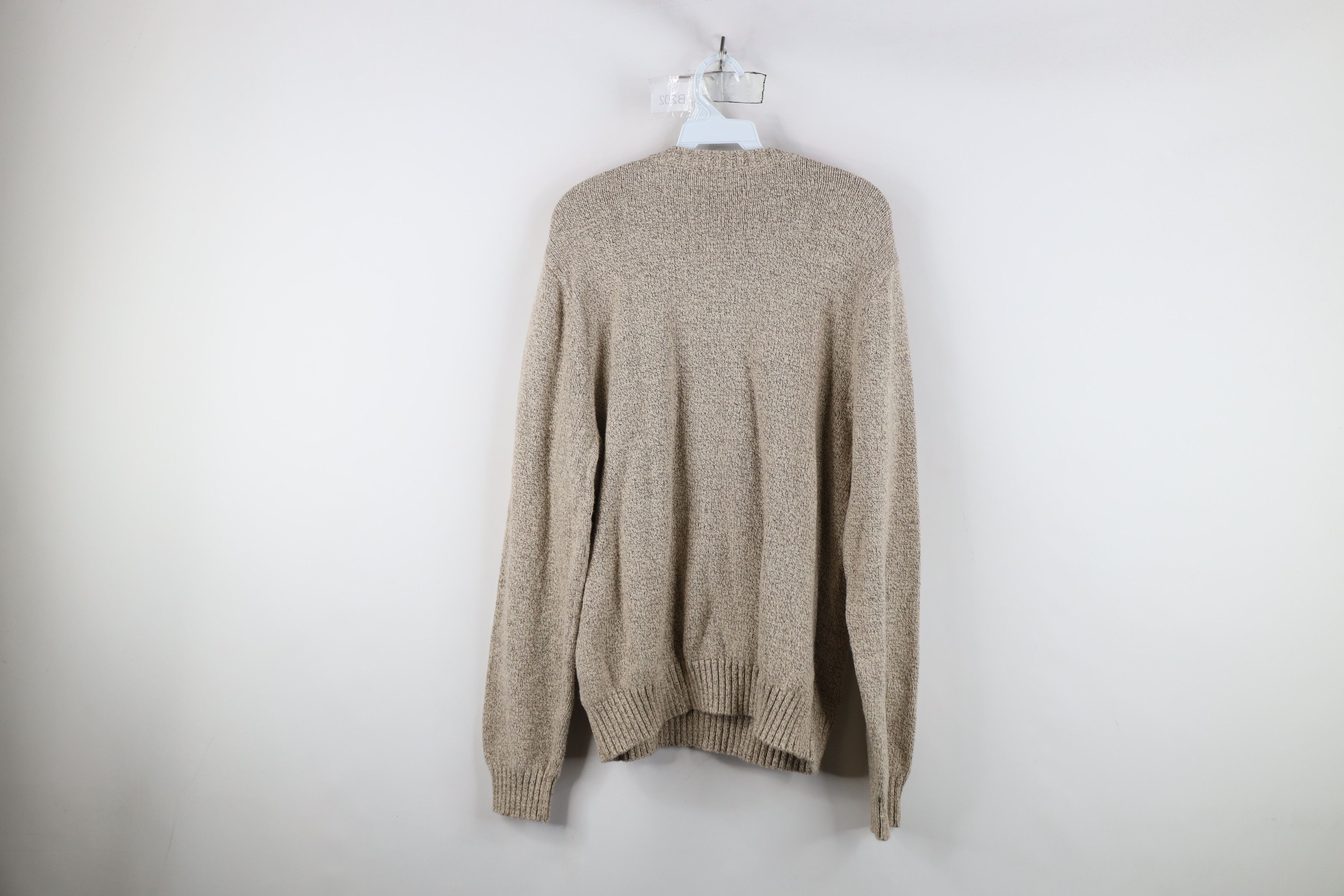 Vintage Vintage 90s Streetwear Distressed Knit Sweater Oatmeal Brown Size US L / EU 52-54 / 3 - 8 Thumbnail