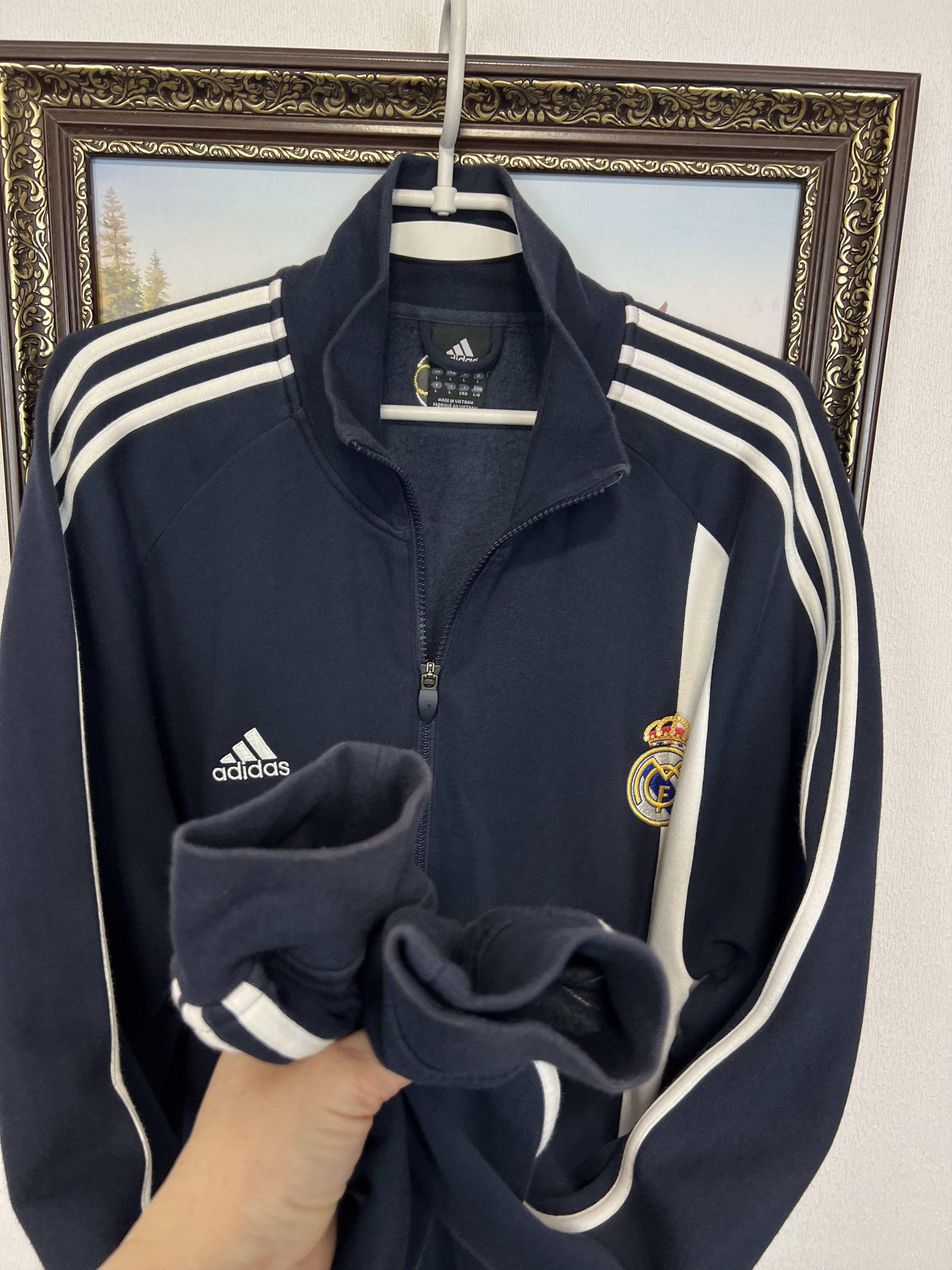 Adidas Vintage Real Madrid Football Jacket Soccer Track Top Rare Size US L / EU 52-54 / 3 - 5 Thumbnail