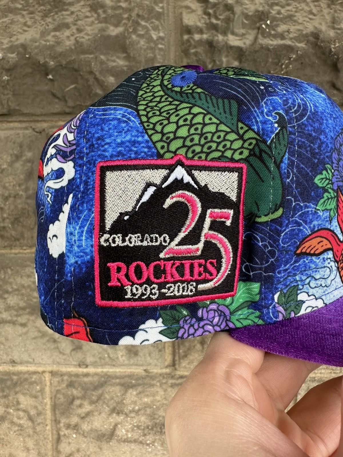MLB × New Era × Supreme 7 3/8 Colorado Rockies 25th Anniversary Koi Pond Rockwell Size ONE SIZE - 6 Thumbnail