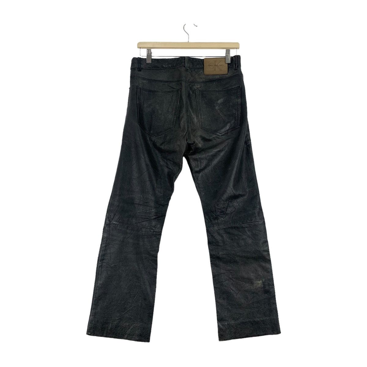 CALVIN KLEIN Leather Casualwear Designer Leather Pants