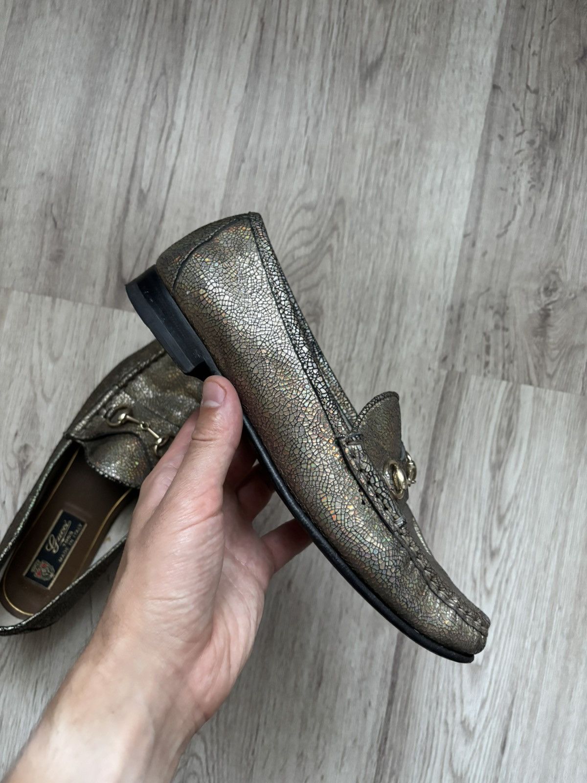 Gucci Gucci Multicolor Foil Leather Horsebit Loafers Women EU 39 Size US 8 / IT 38 - 21 Thumbnail