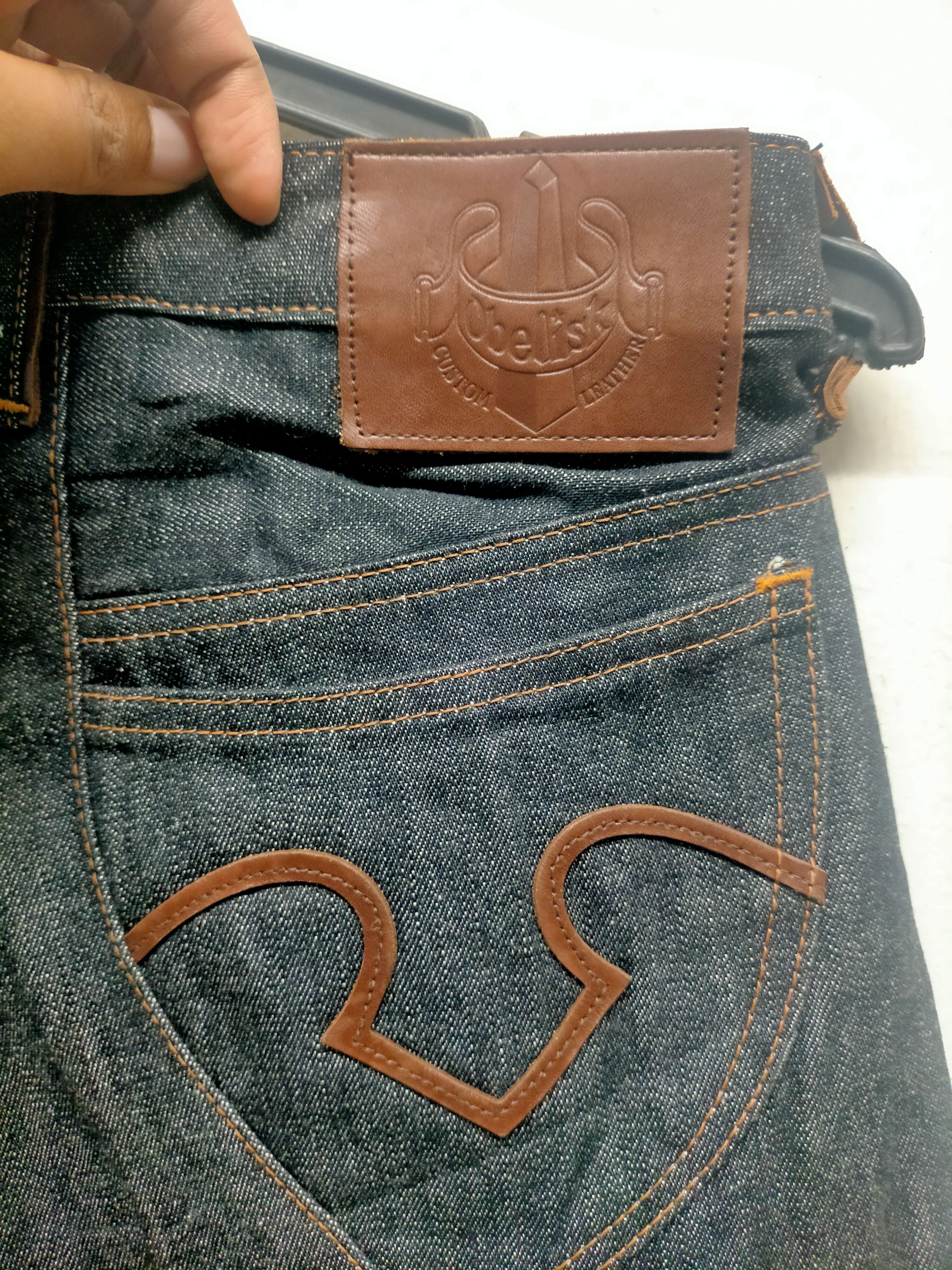 If Six Was Nine × Le Grande Bleu (L.G.B.) × Yoshiyuki Konishi Vintage Obelisk Flare Leather Denim Size US 32 / EU 48 - 5 Thumbnail